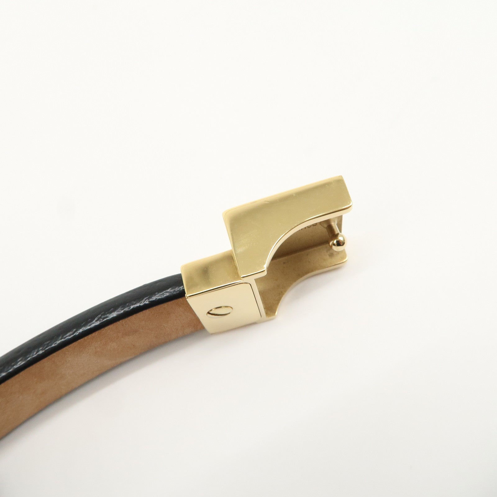 Louis Vuitton Ceinture Carre Leather Belt Black Gold