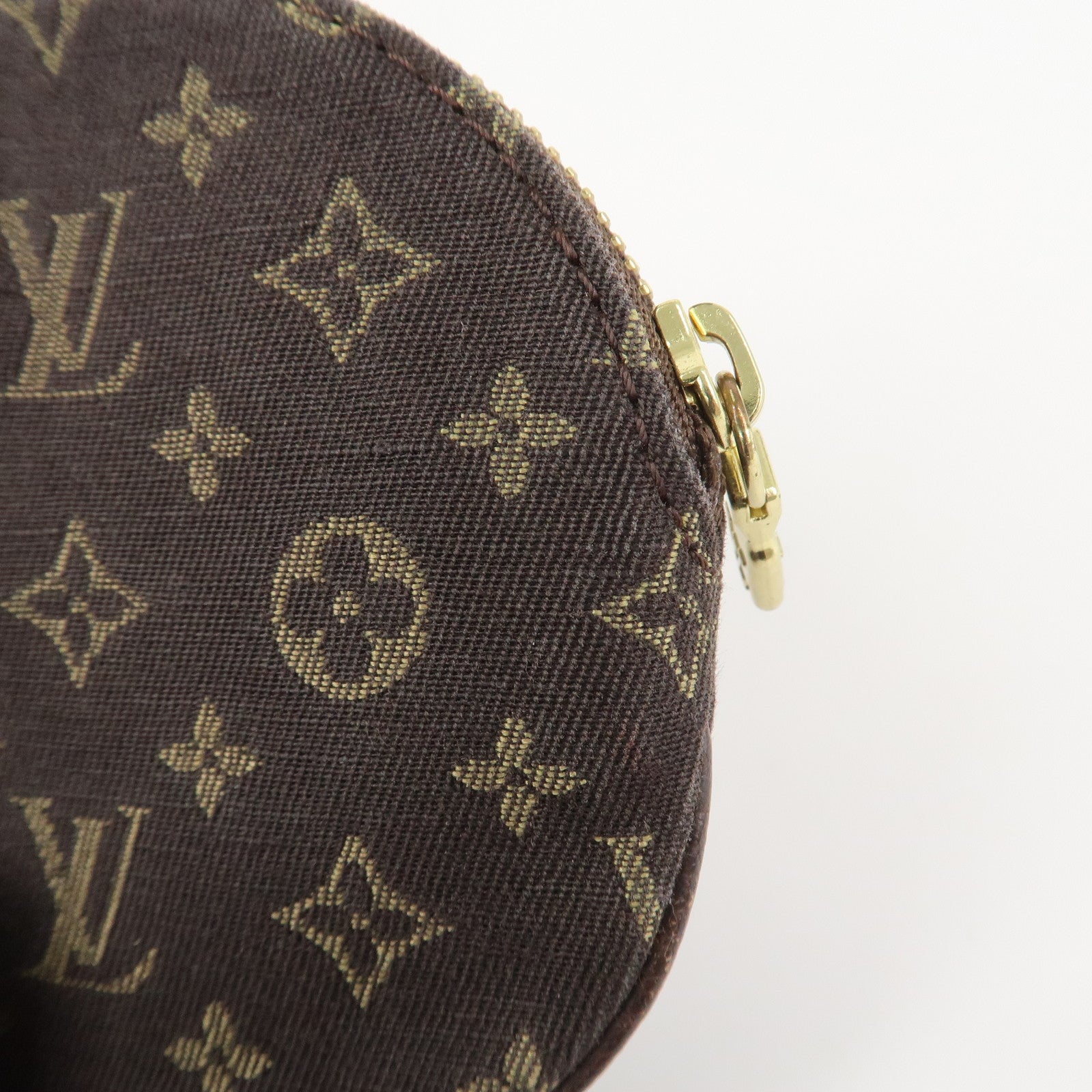 Louis Vuitton Mini Lin Porte Monnaie Round Coin Case M92453