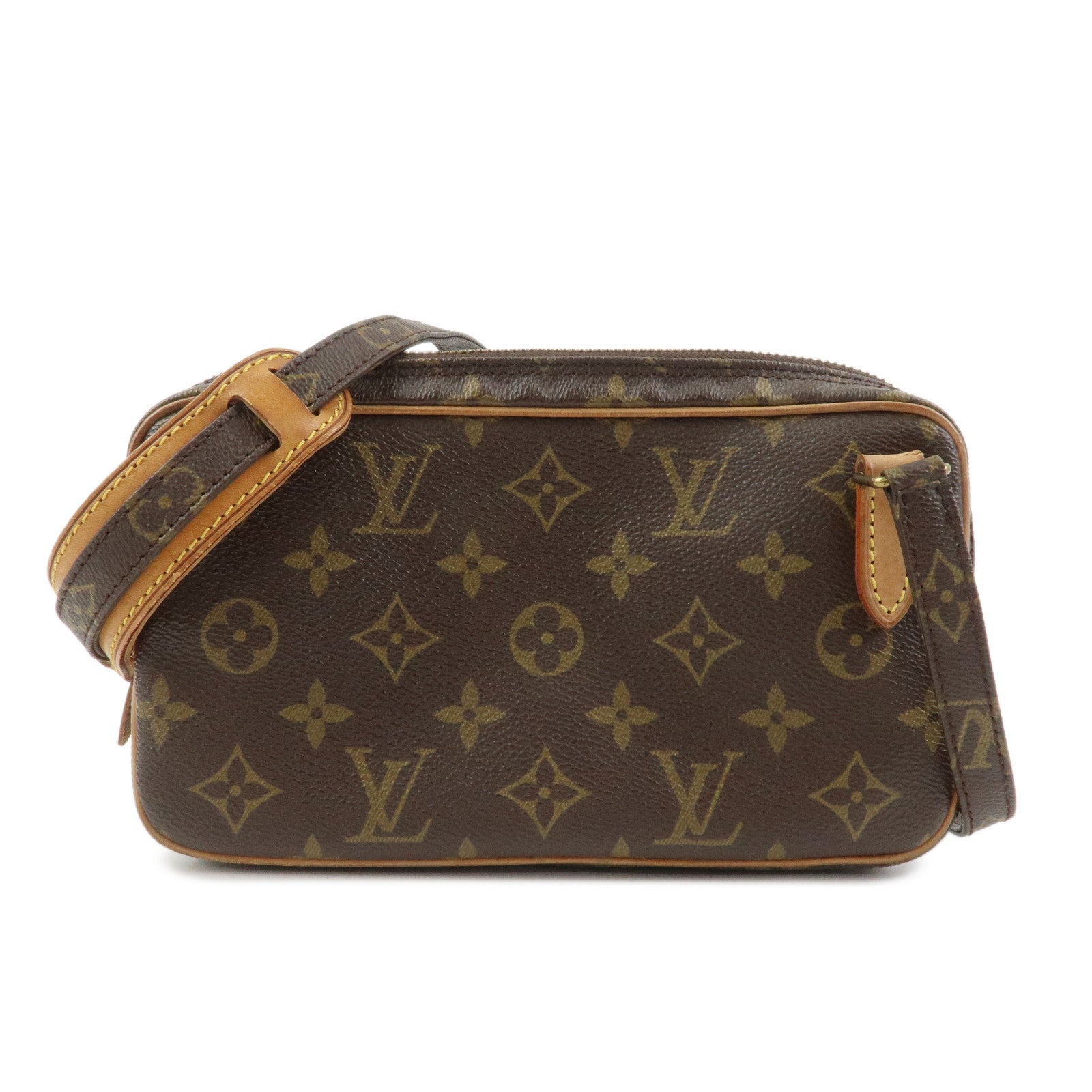 Louis Vuitton Monogram Pochette Marly Bandouliere Bag Brown M51828