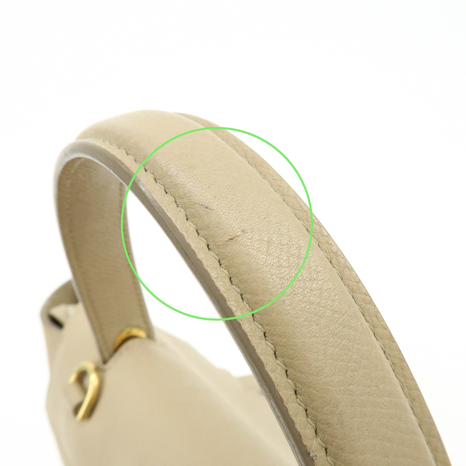 CELINE Belt Bag Leather 2WAY Bag Hand Bag Shoulder Bag Greige