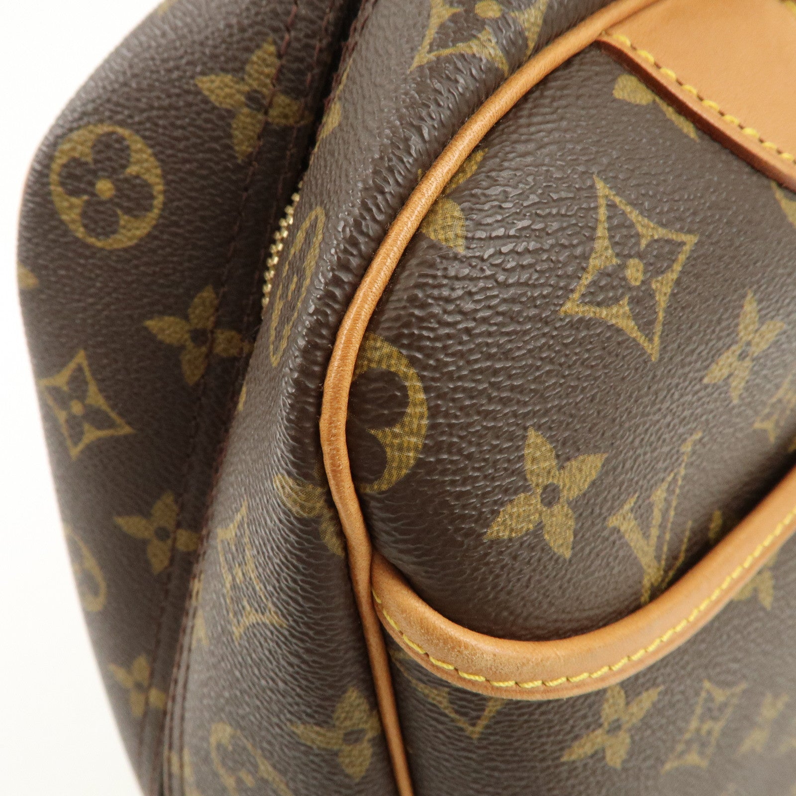 Louis Vuitton Monogram Deauville Hand Bag Brown M47270 Used