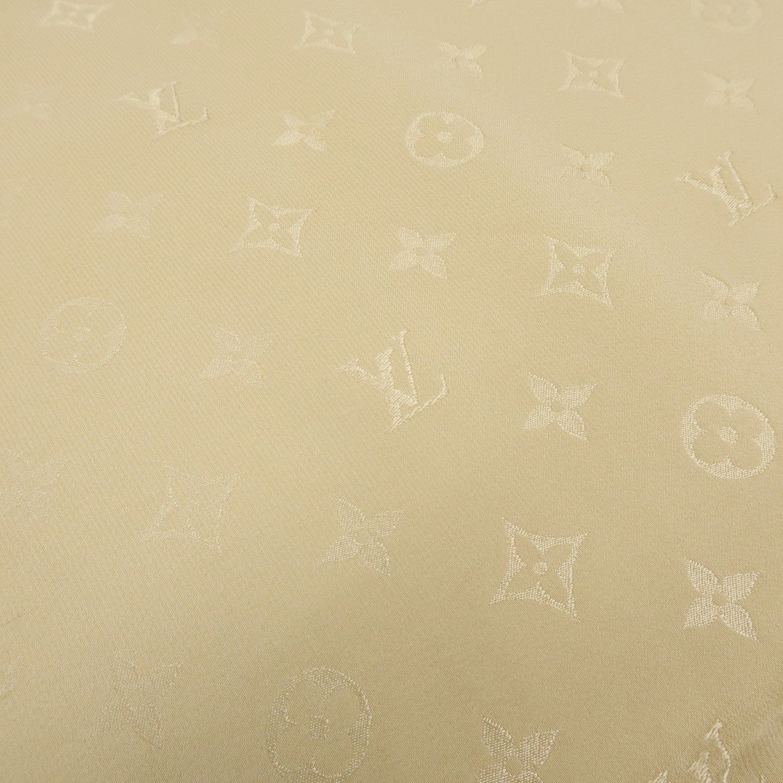Louis Vuitton Monogram Silk 100% Scarf Beige