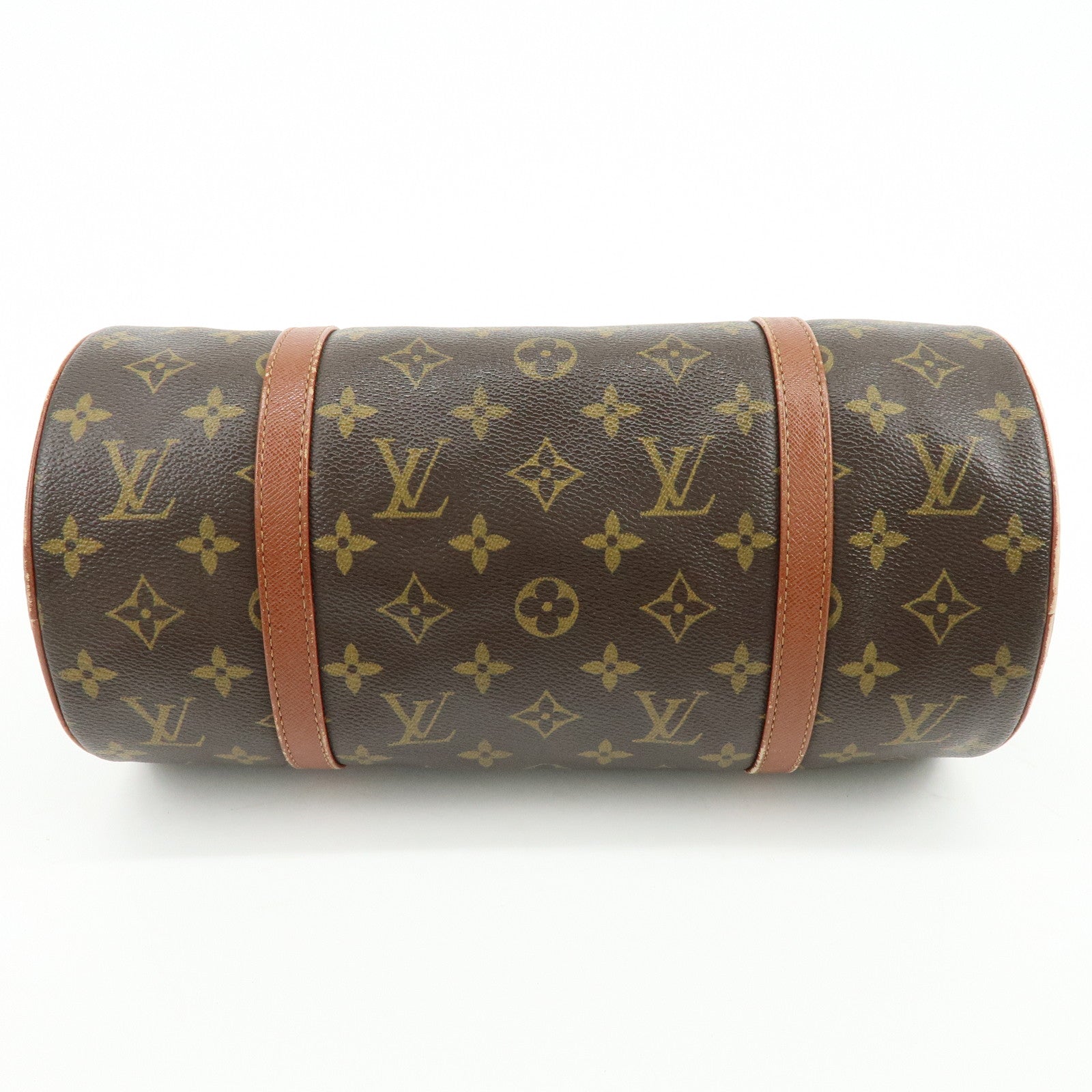 Louis Vuitton Monogram Papillon 30 Hand Bag Brown M51365