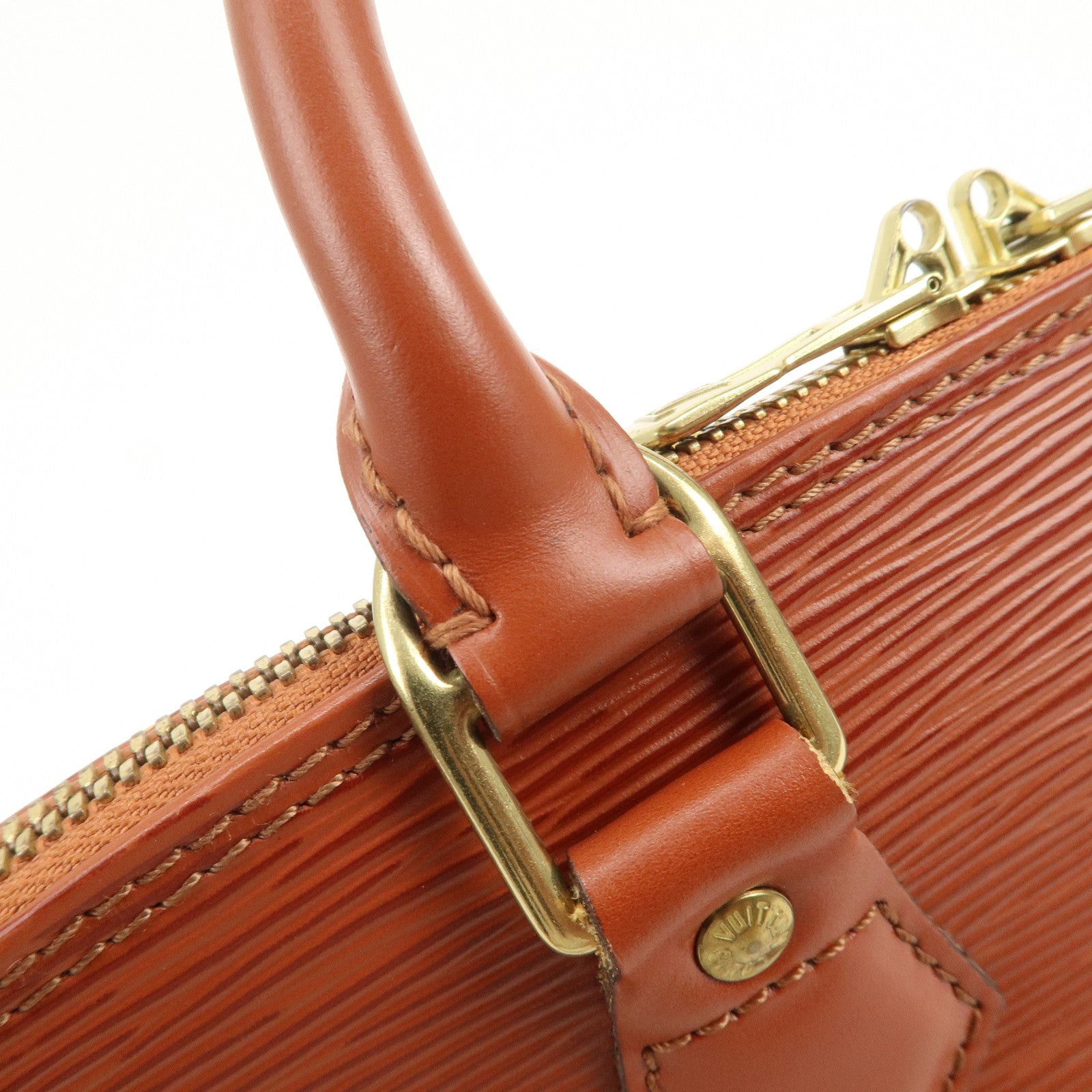 Louis Vuitton Epi Leather Alma PM Hand Bag Kenya Brown M52143