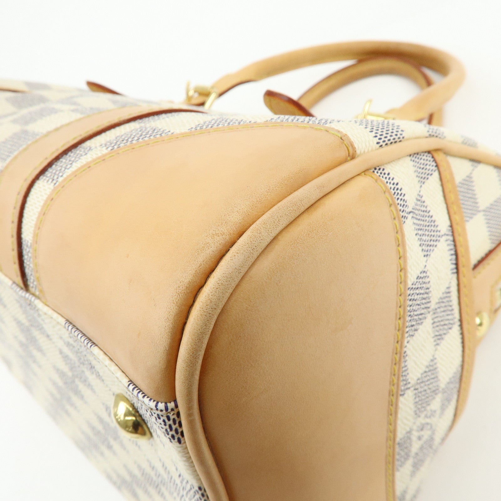 Louis Vuitton Damier Azur Leather Canvas Berkeley Hand Bag N52001