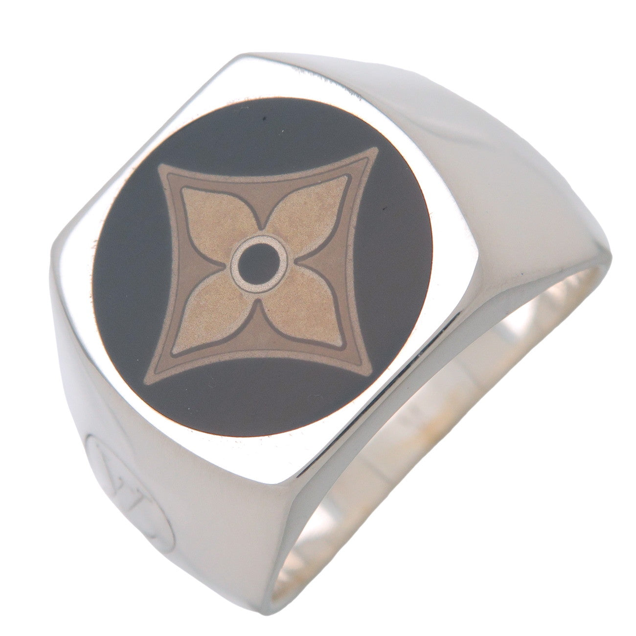 Louis Vuitton Bague Fleur Monogram Ring M SV925 Silver US9 M65496