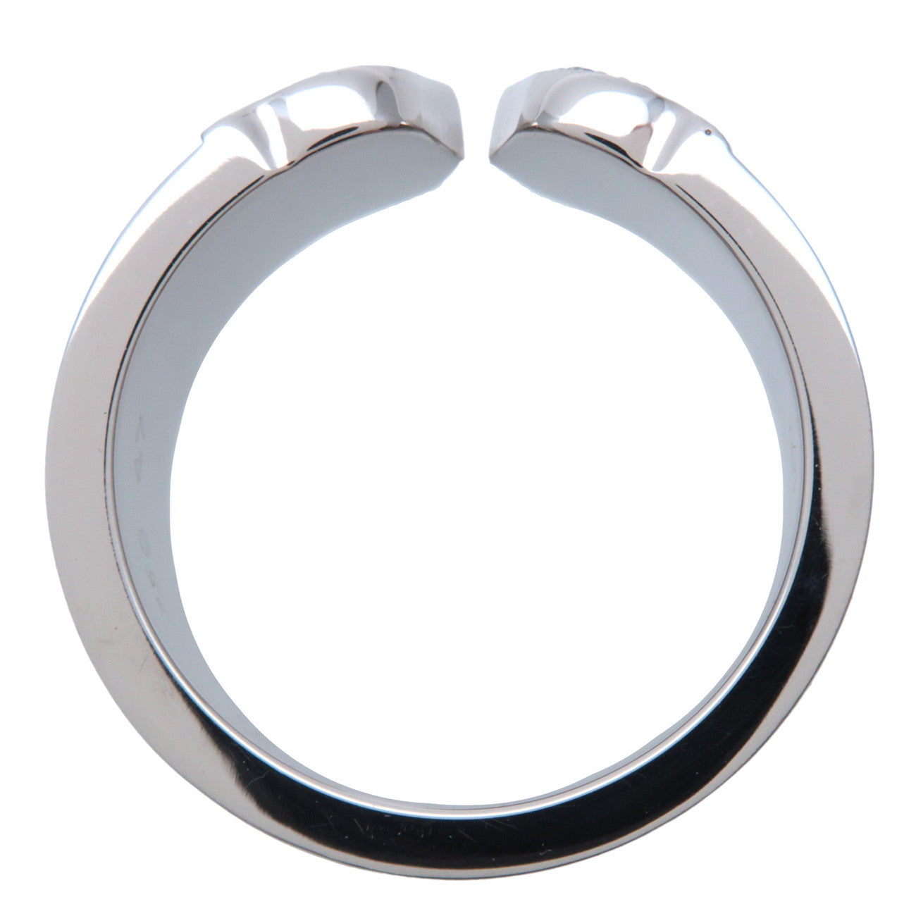 Cartier C2 Diamond Ring K18WG 2000 Xmas Limited #47 US4.5 EU47.5