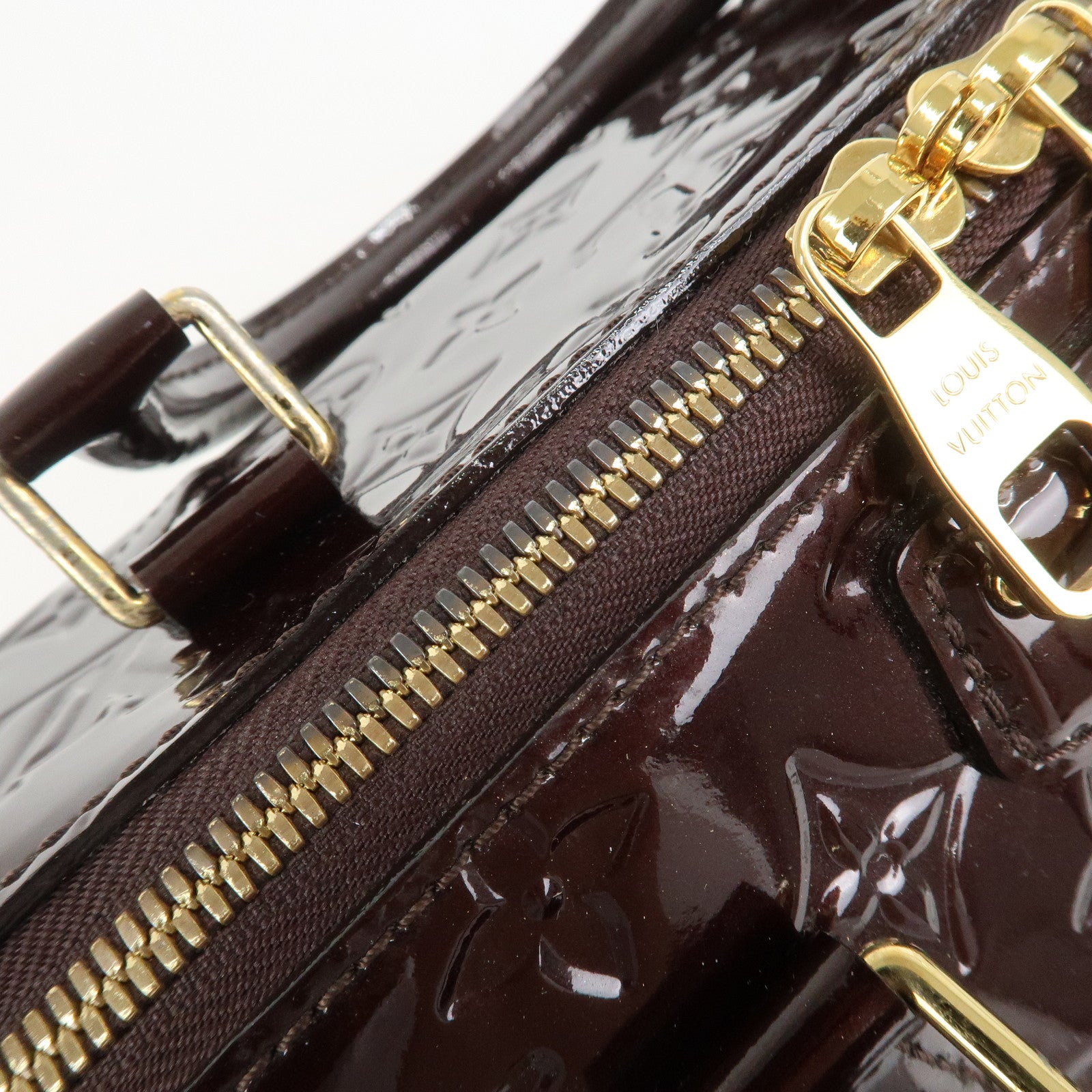 Louis Vuitton Monogram Vernis Montana Hand Bag Amarante M90057