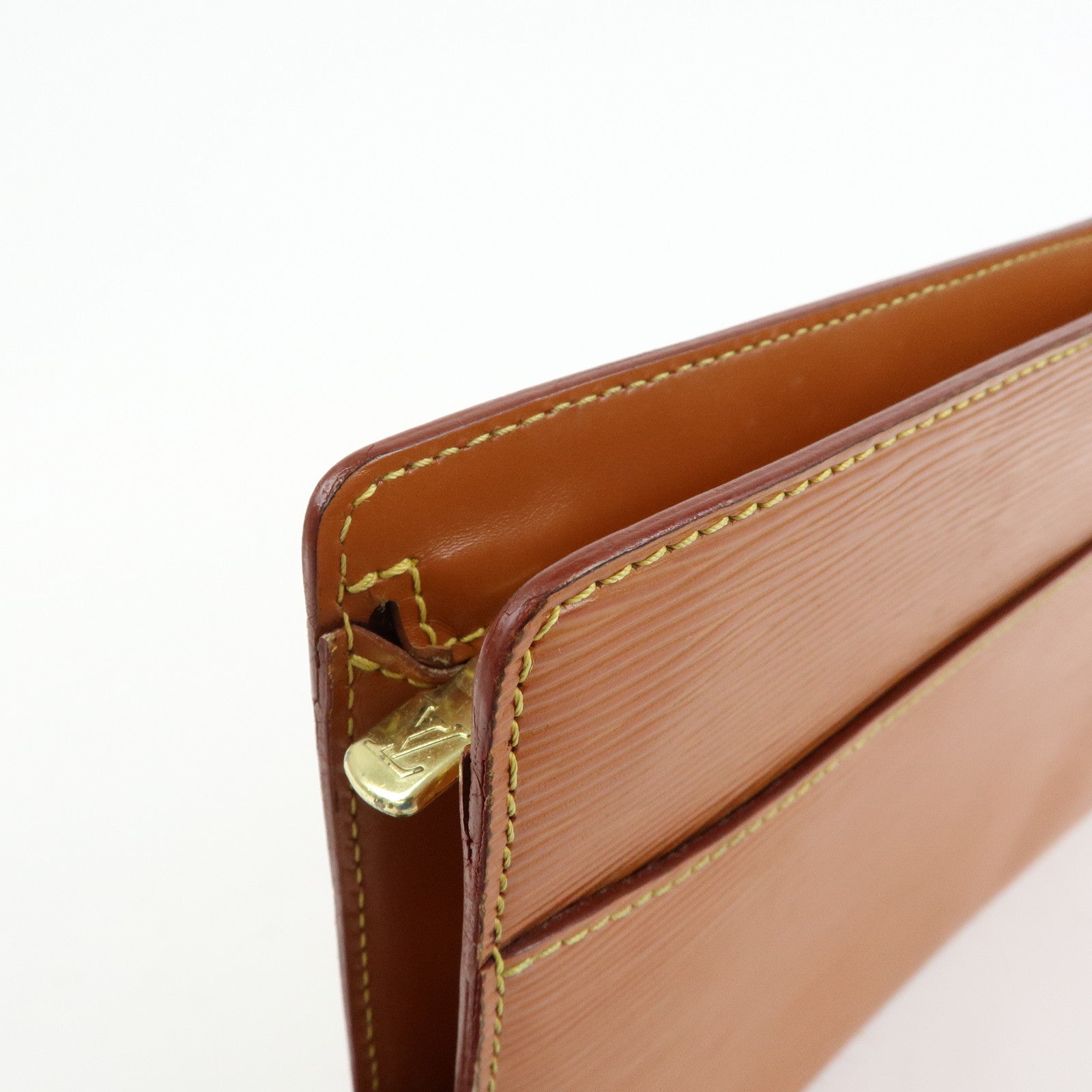Louis Vuitton Epi Pochette Homme Clutch Bag Zipang Gold M52528