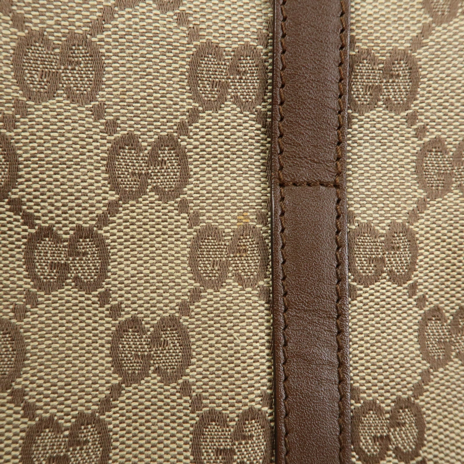 GUCCI Jackie GG Canvas Leather Hand Bag Brown 002.1068