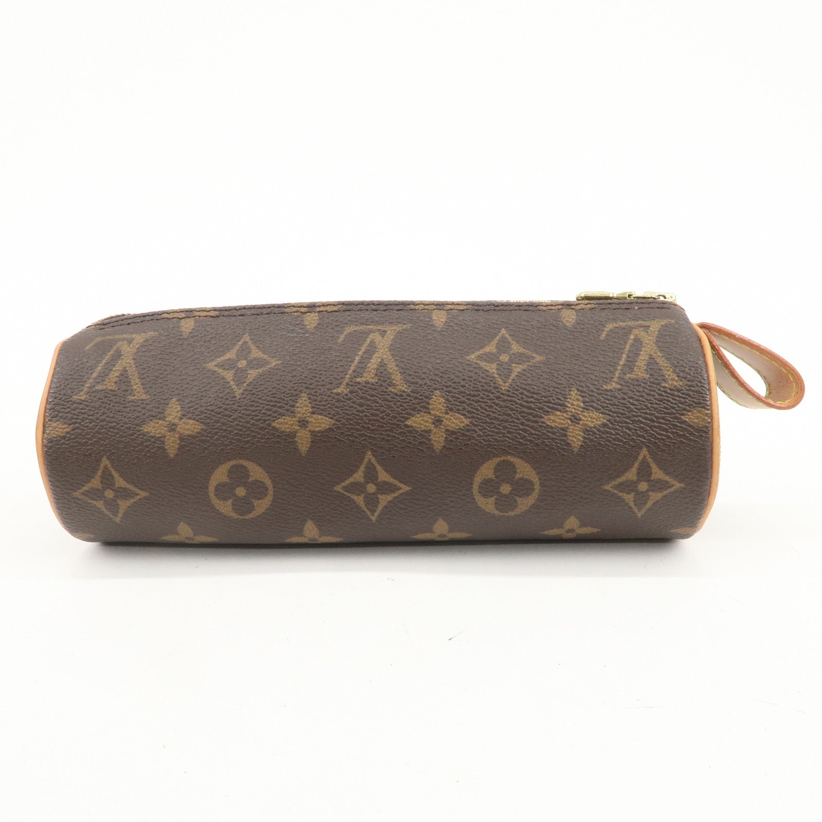 Louis Vuitton Monogram Trousse Ronde Pen Case Brown M47630