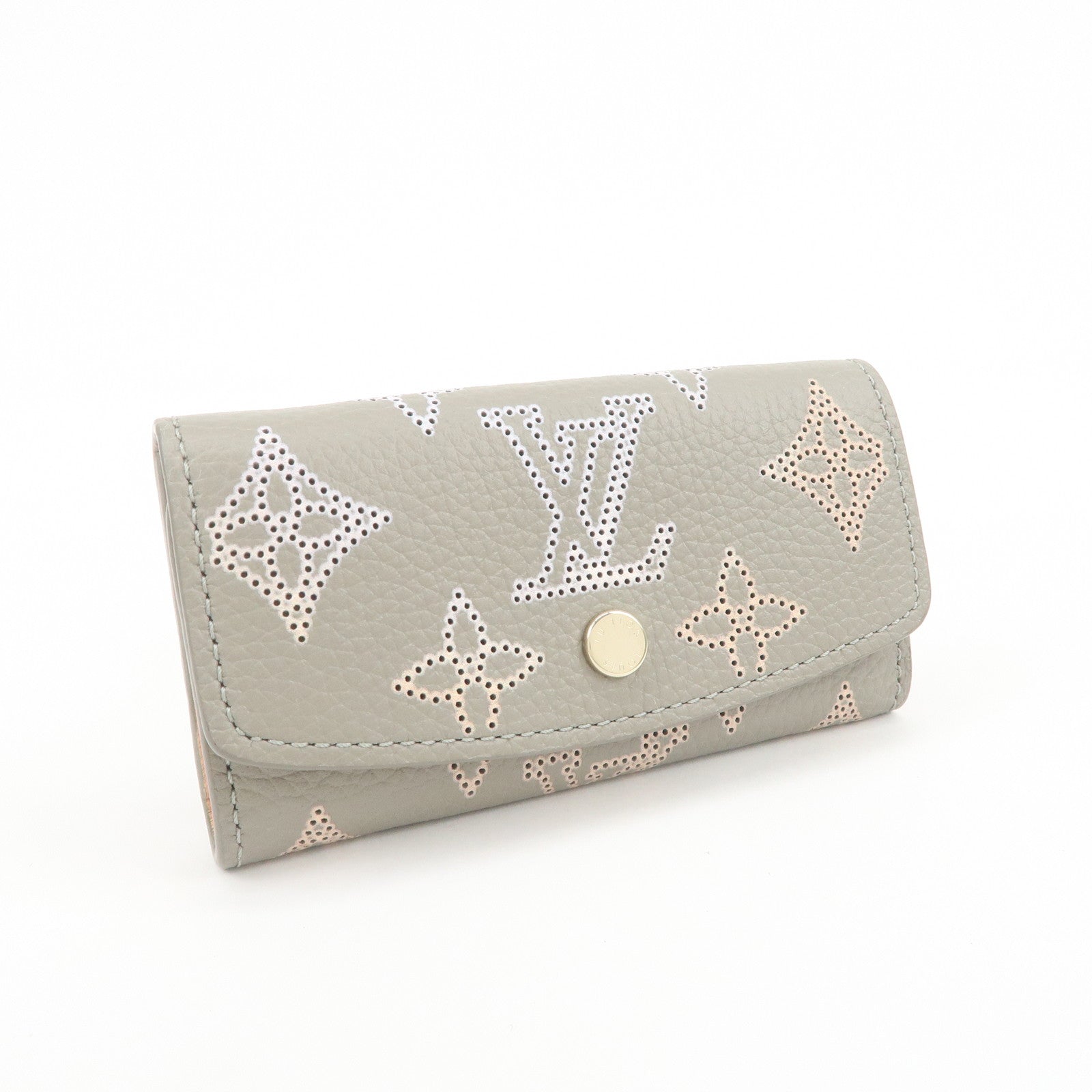 Louis Vuitton Mahina Leather Multicles 4 Key Case Gray M82648