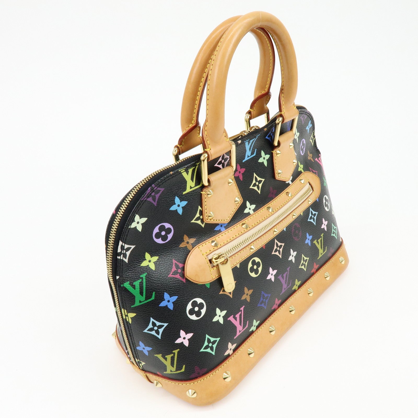 Louis Vuitton Monogram Multicolor Alma PM Hand Bag Noir M40444