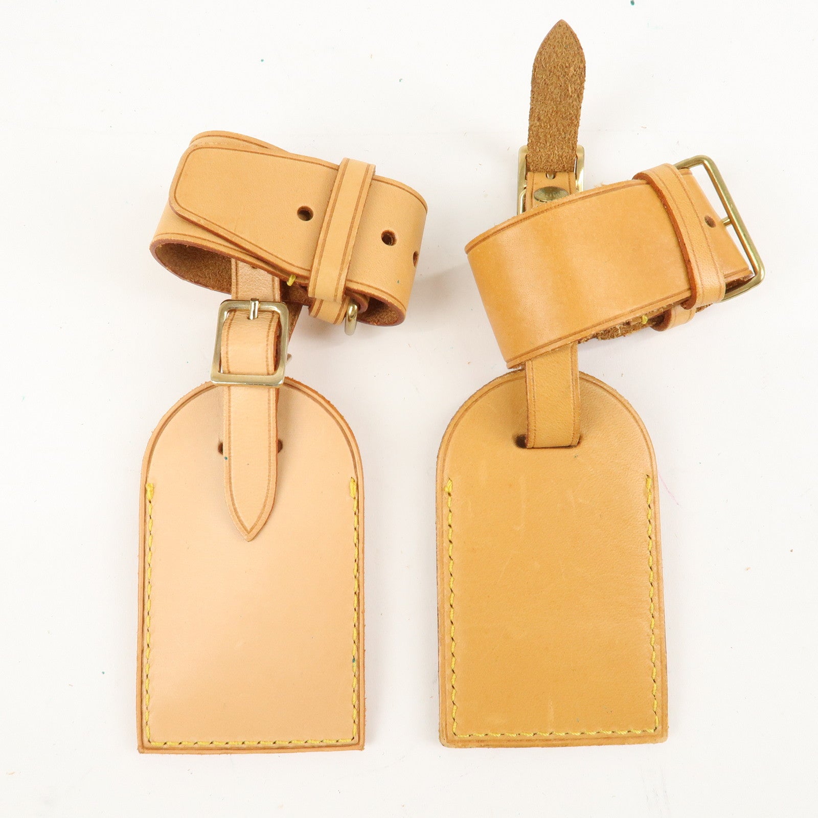 Louis Vuitton Set of 10 Nume Leather Name Tag & Poignet Natural Used