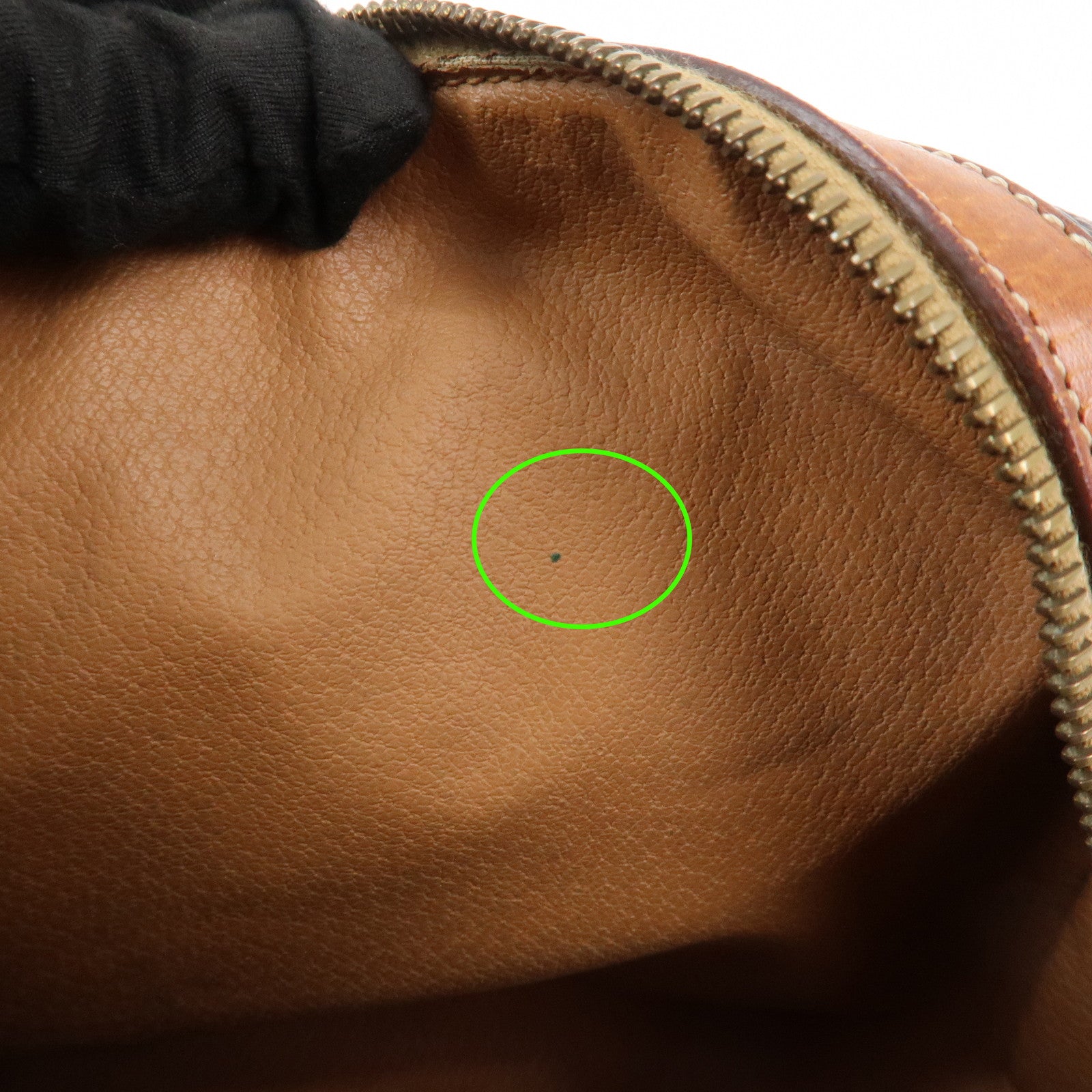 CELINE Macadam PVC Leather Boston Bag Hand Bag Brown