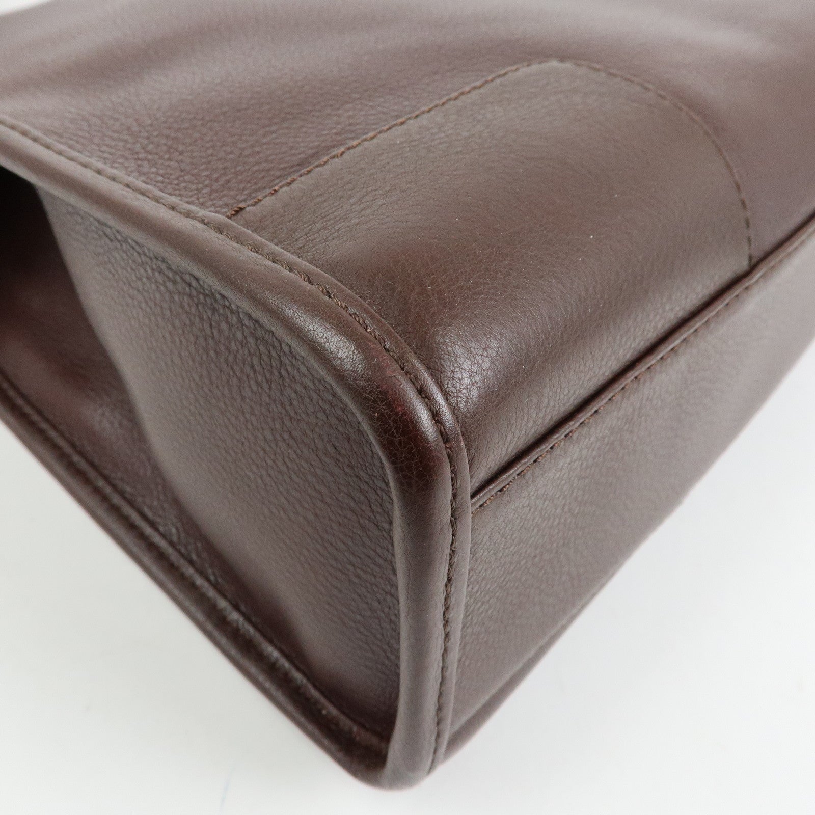 LOEWE Anagram Leather Shoulder Bag Messenger Bag Brown