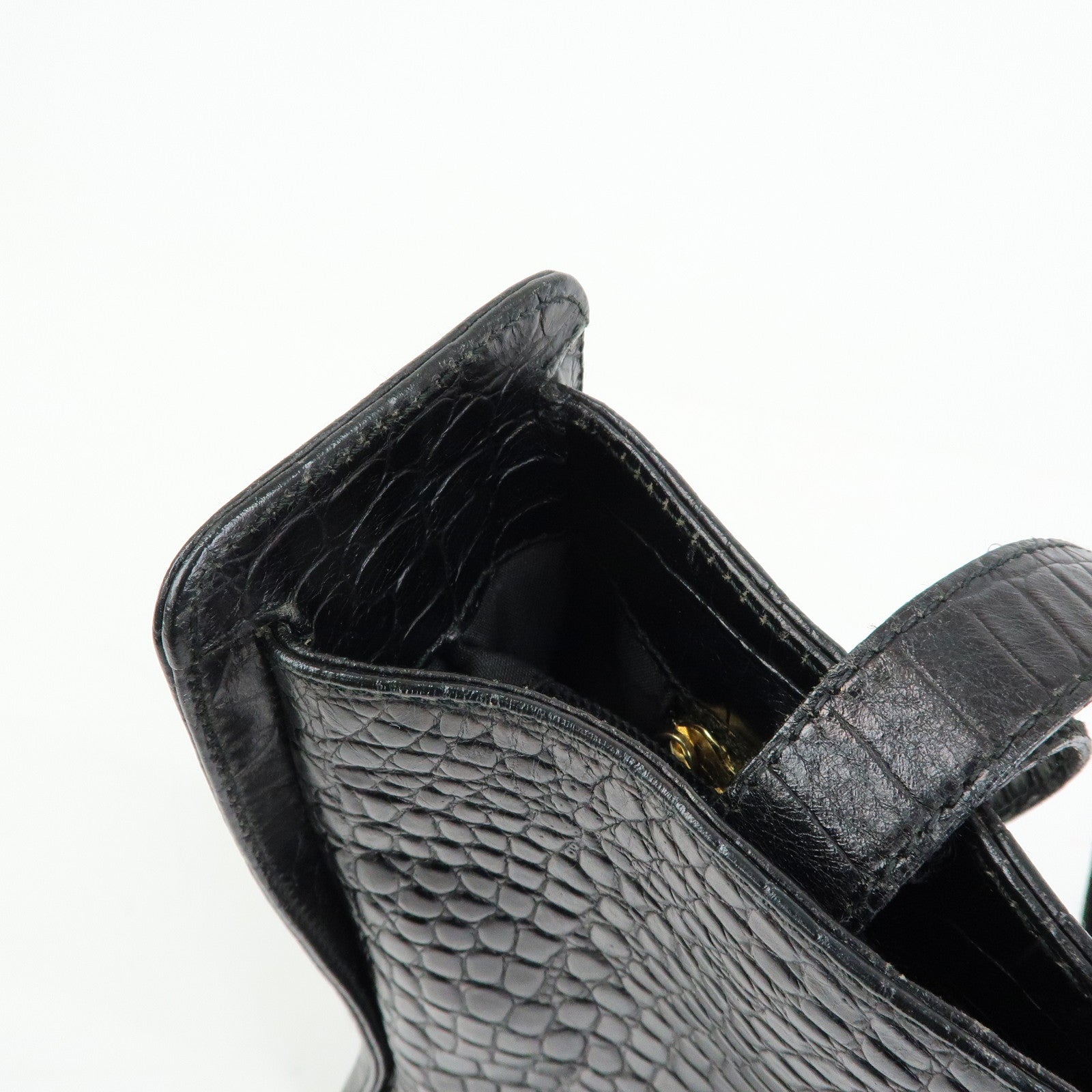 Ferragamo Vara Embossed Leather Tote Bag Shoulder Bag Black