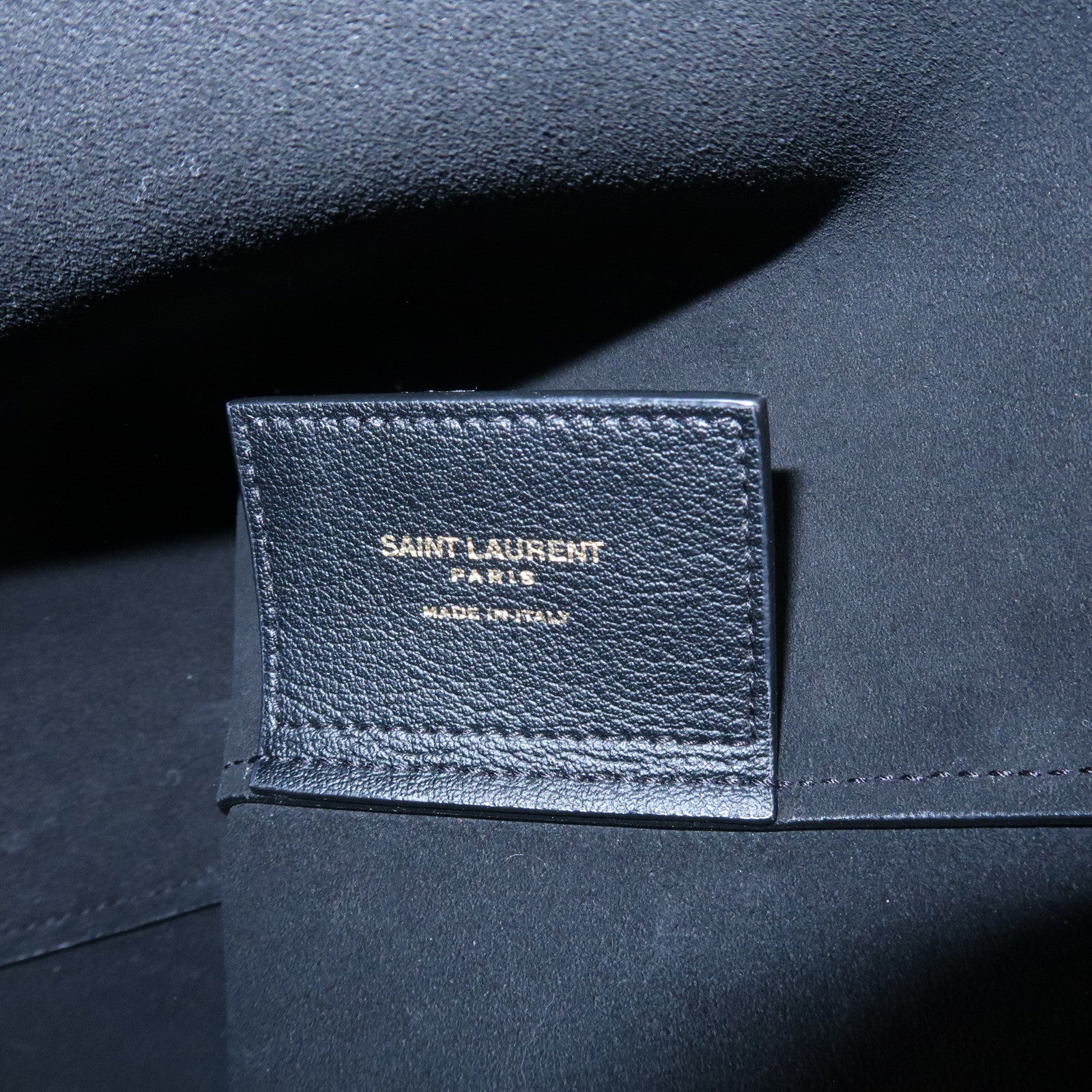 SAINT LAURENT PARIS Leather Toy Shopping Bag 2Way Bag Black 600306