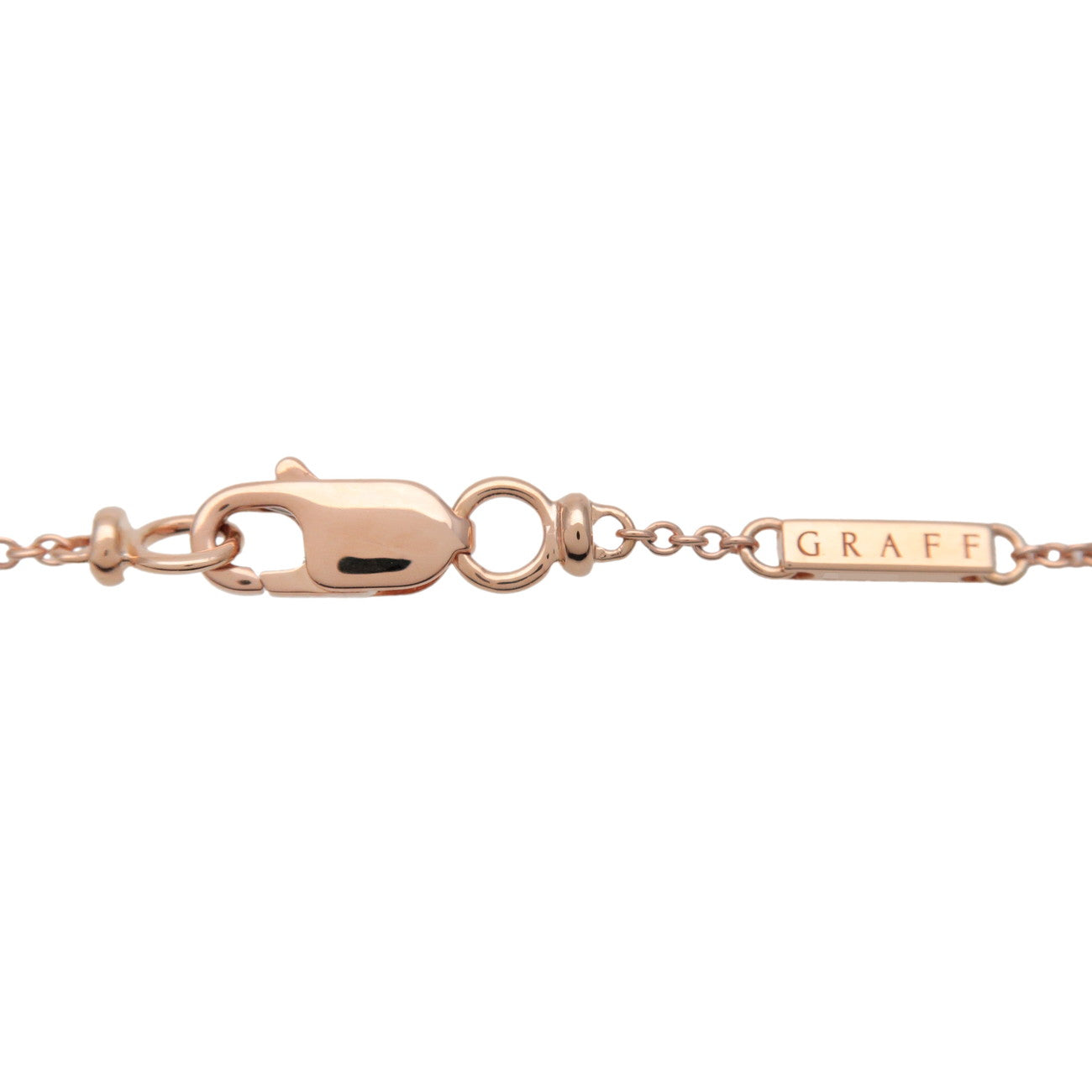 GRAFF Trapezoid Cross Necklace Diamond K18 750PG Rose Gold