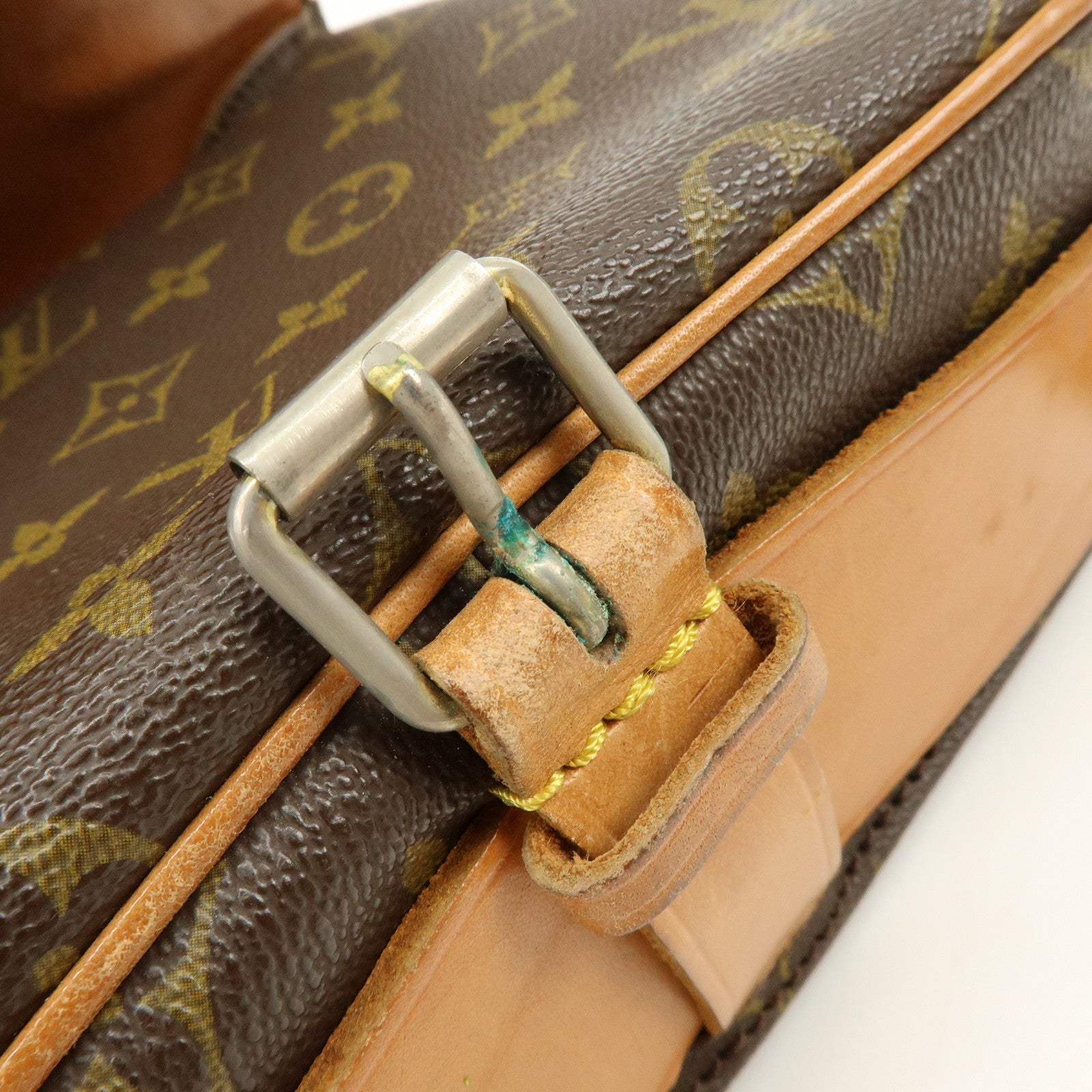 Louis Vuitton Monogram Cartouchiere MM Shoulder Bag Brown M51253