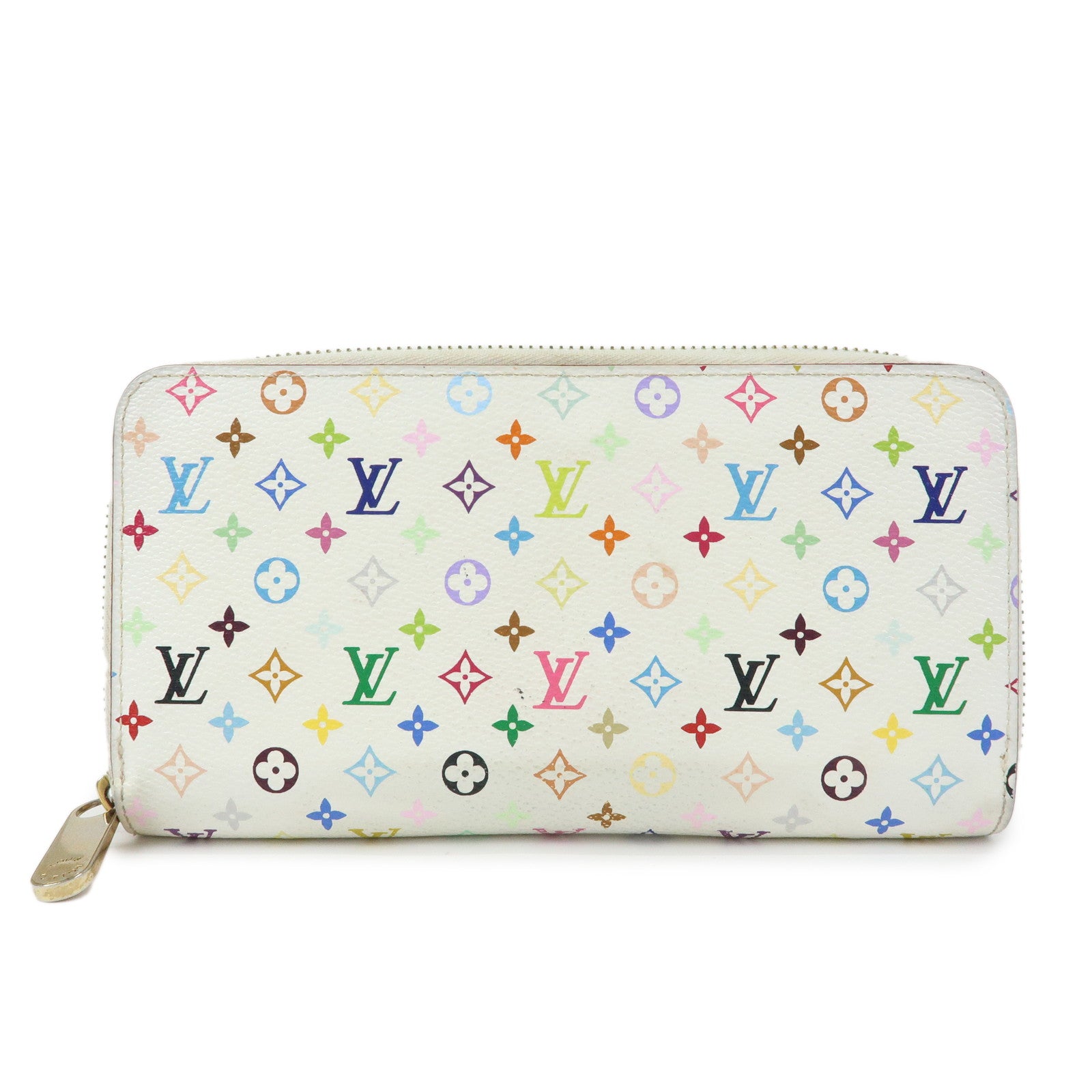 Louis Vuitton Monogram Multicolor Round Zippy Wallet Blanc M60241