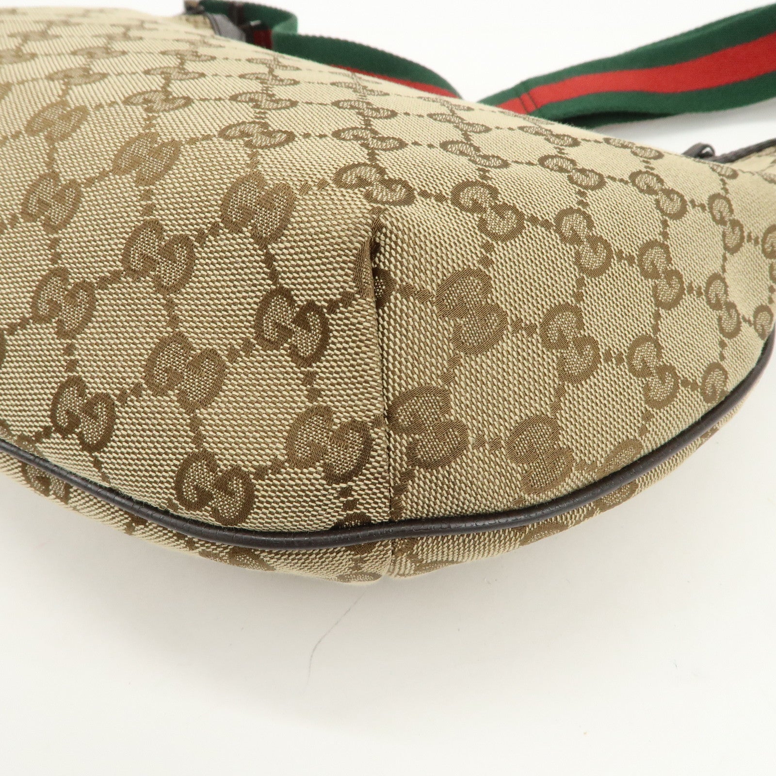 GUCCI Sherry GG Canvas Leather Shoulder Bag Crossbody Bag 181092