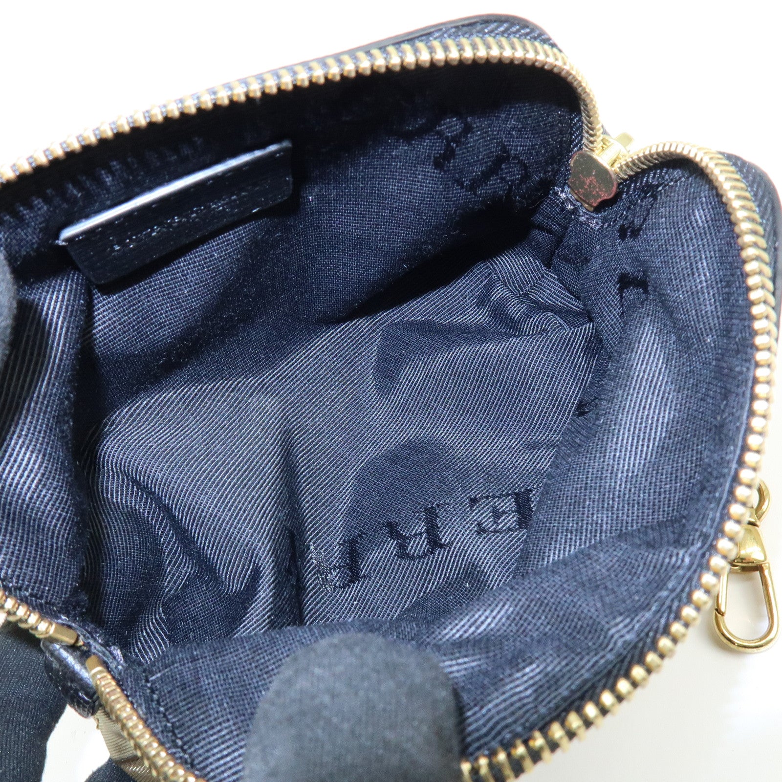 BURBERRY Nova Plaid Set of 2 Canvas Pouch Cosmetic Case Brown Gold