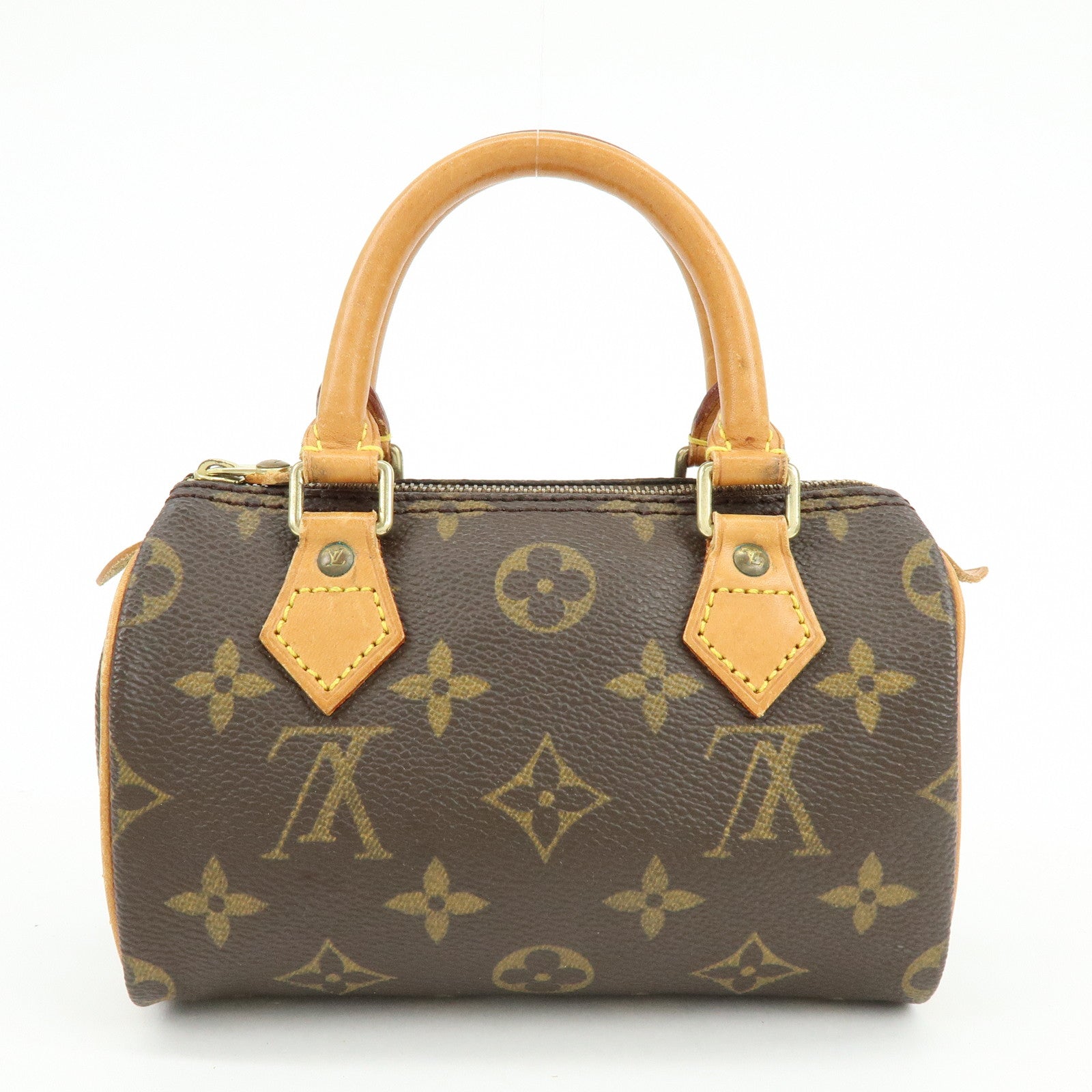 Louis Vuitton Monogram Mini Speedy Hand Bag Brown M41534