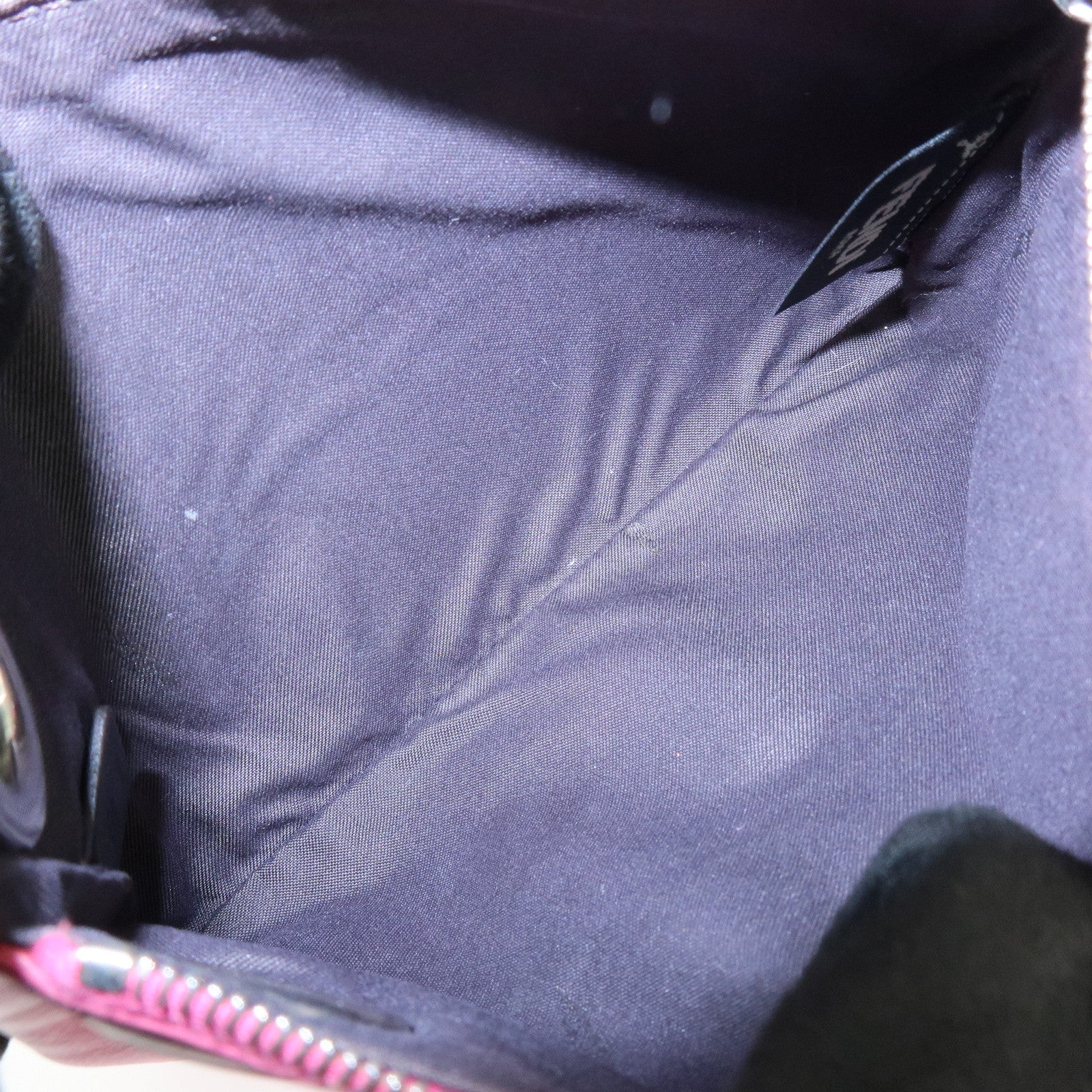 FENDI Zuccca F is FENDI Leather Velvet Triplette Clutch Bag 8BS001