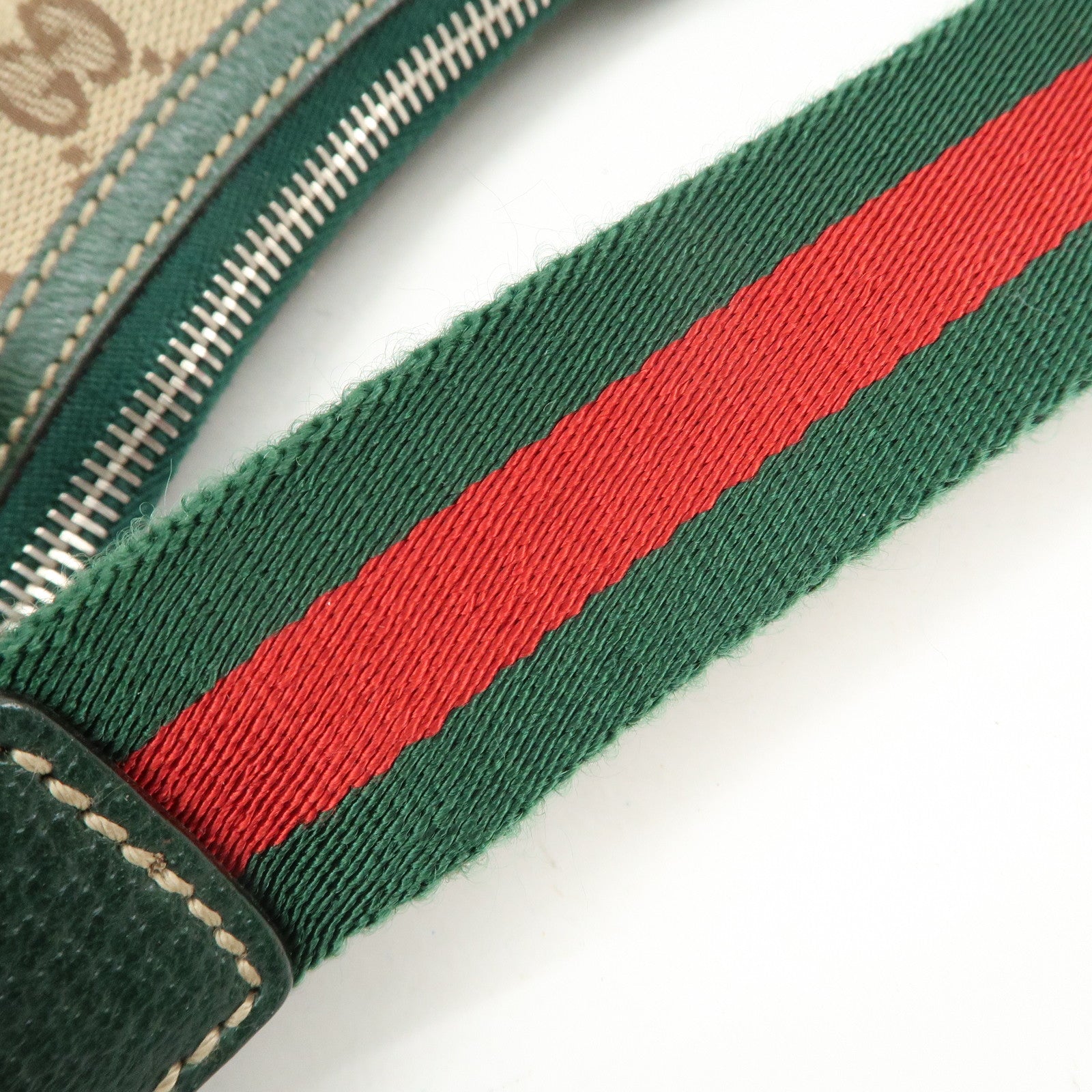 GUCCI Sherry GG Canvas Leather Shoulder Bag Hand Bag Beige 145813