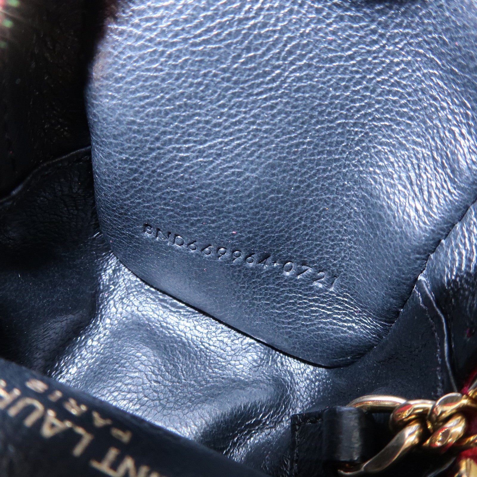 SAINT LAURENT PARIS Casandra Suede Leather Jamie Cube Pouch 669964