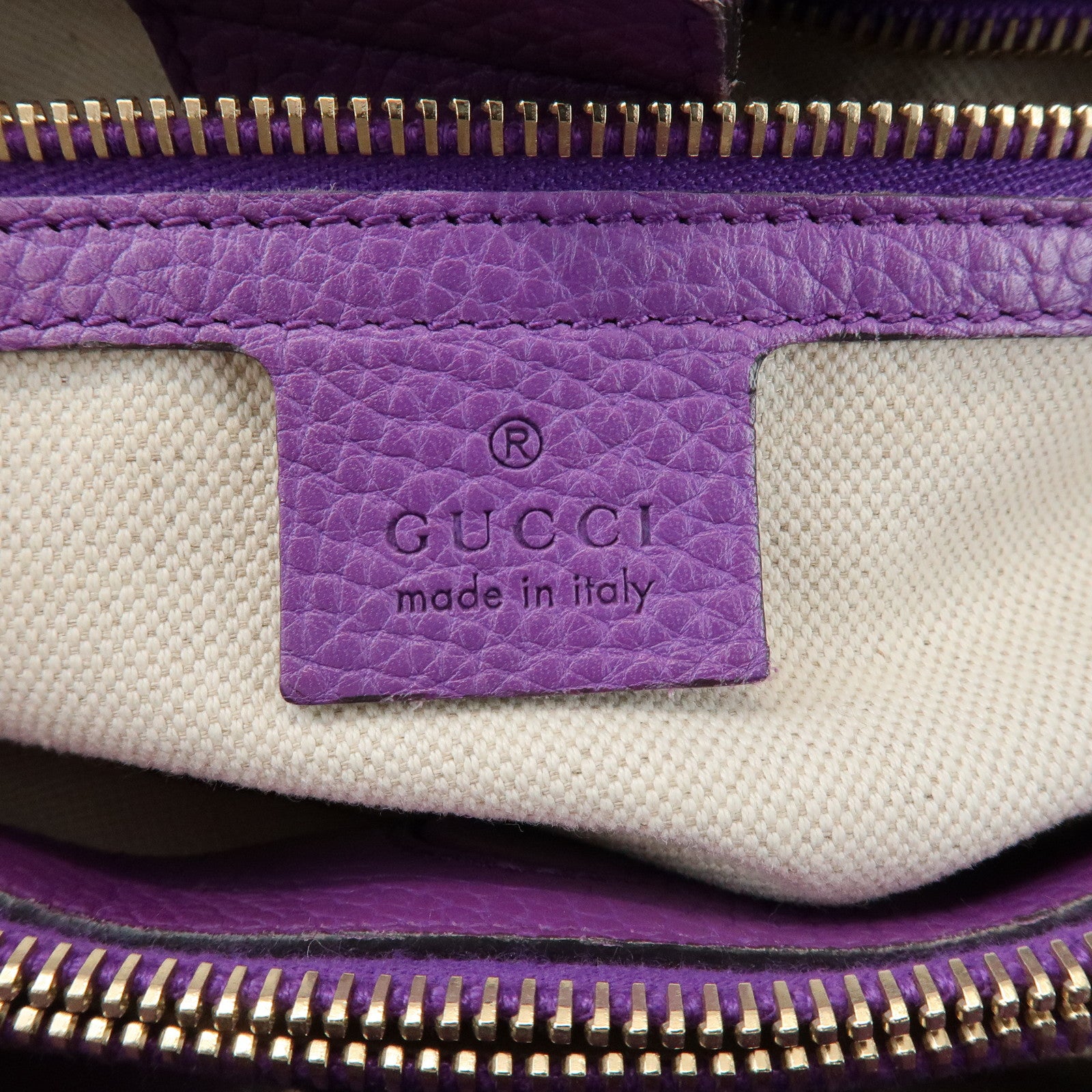 GUCCI Bamboo Shopper Medium 2Way Shoulder Bag Purple Blue 323660