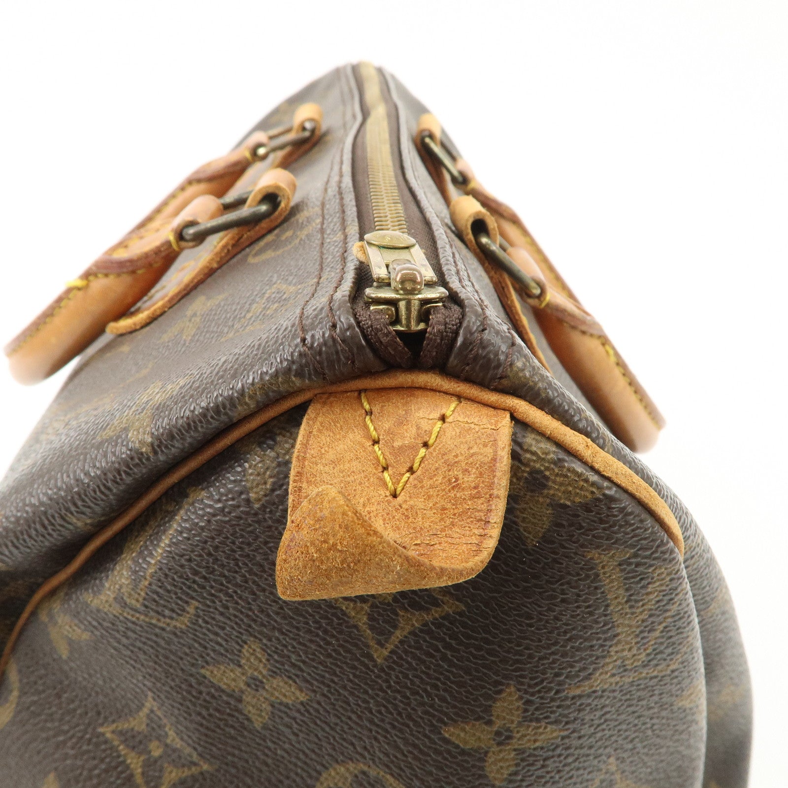 Louis Vuitton Monogram Speedy 30 Hand Bag Boston Bag Brown M41526 Used