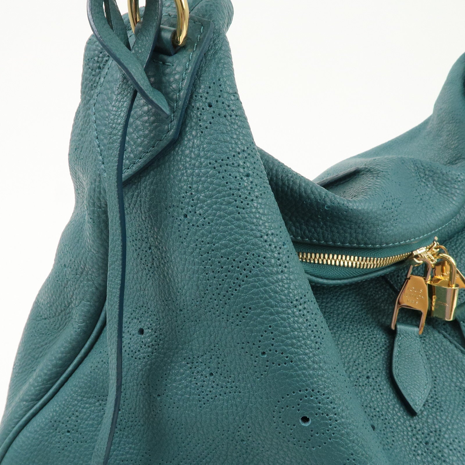 Louis Vuitton Monogram Mahina Selene MM Shoulder Bag Lagon M93986