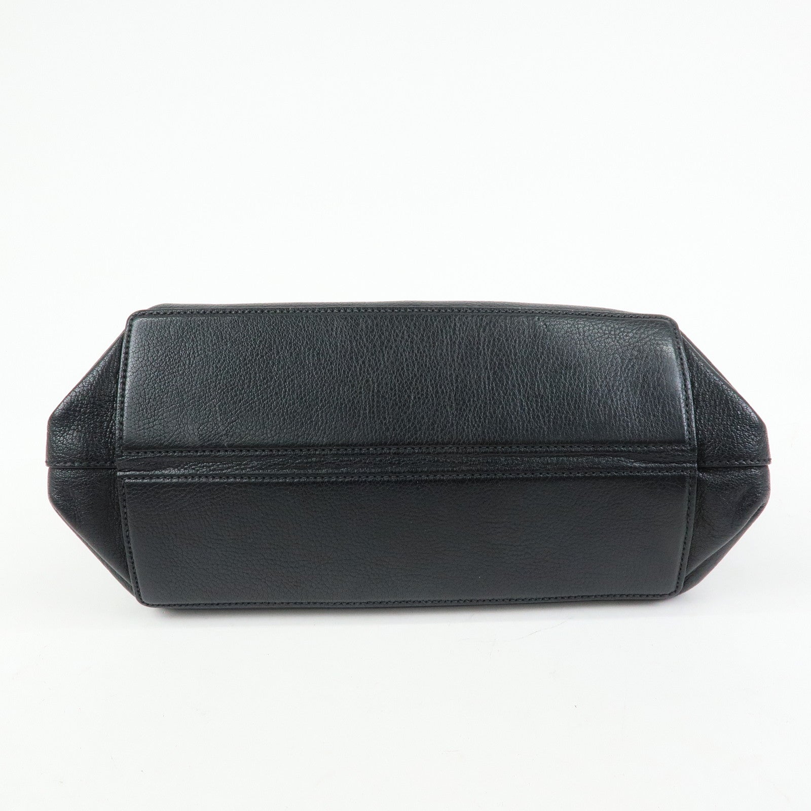MIU MIU Madras Leather Tote Bag Hand Bag Shoulder Bag Black 5BG025