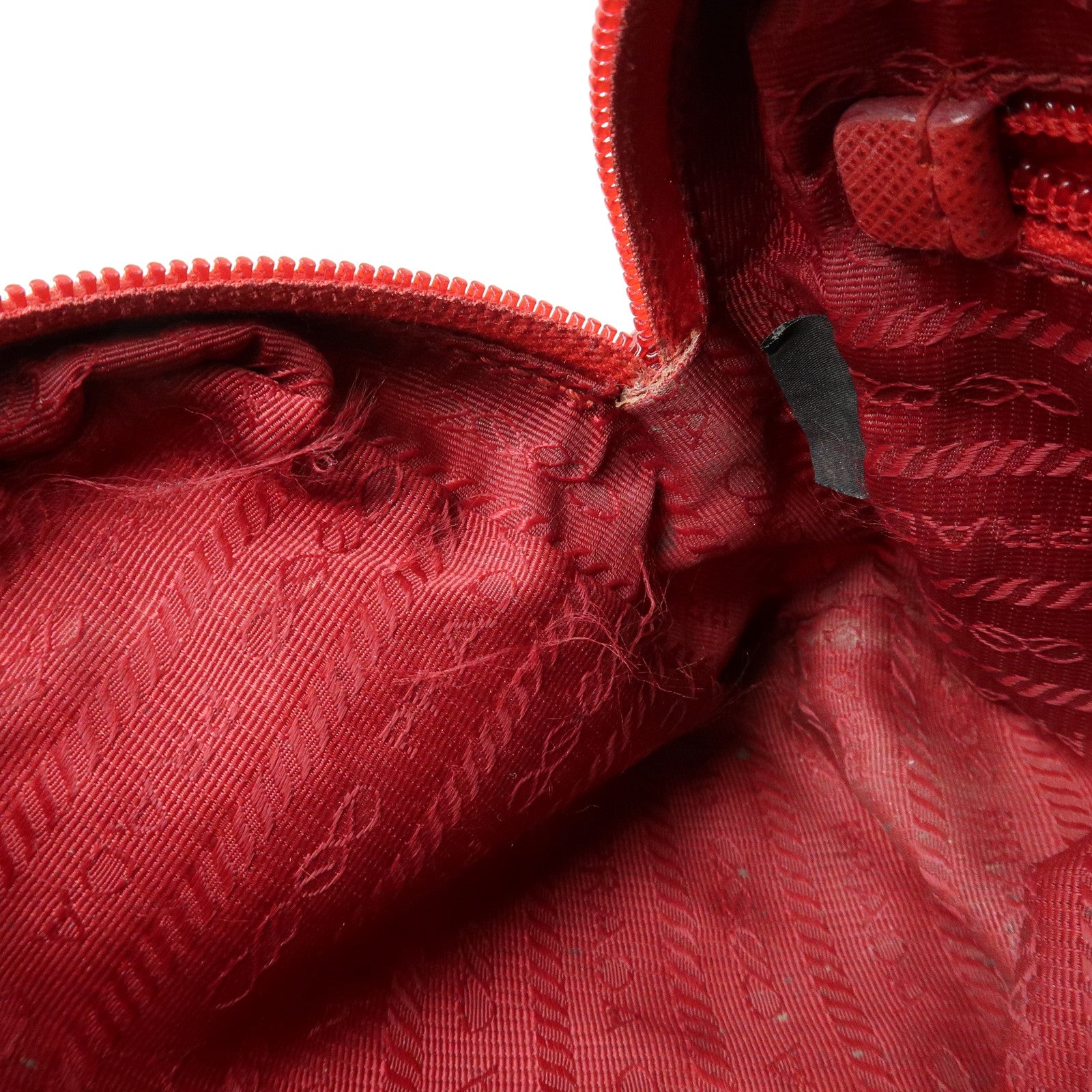 PRADA Triangle Logo Set of 3 Wallet Pouch Black Brown Red