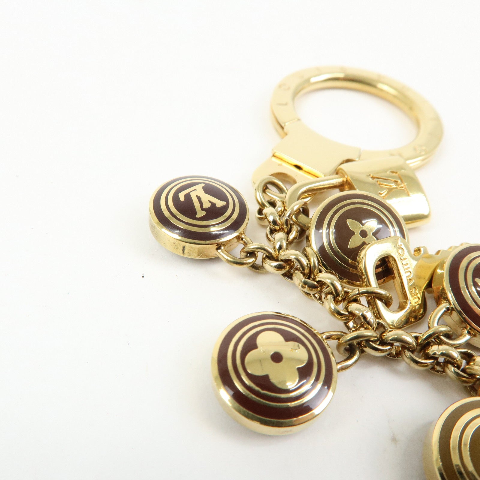 Louis Vuitton Porte Cles Pastilles Bag Charm Gold Brown M65387