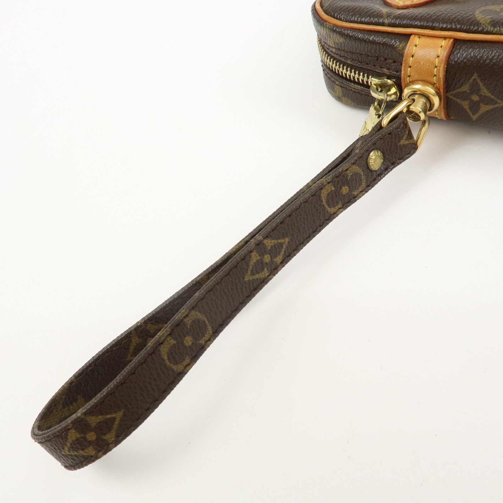 Louis Vuitton Monogram Marly Dragonne GM Clutch Bag Brown M51825