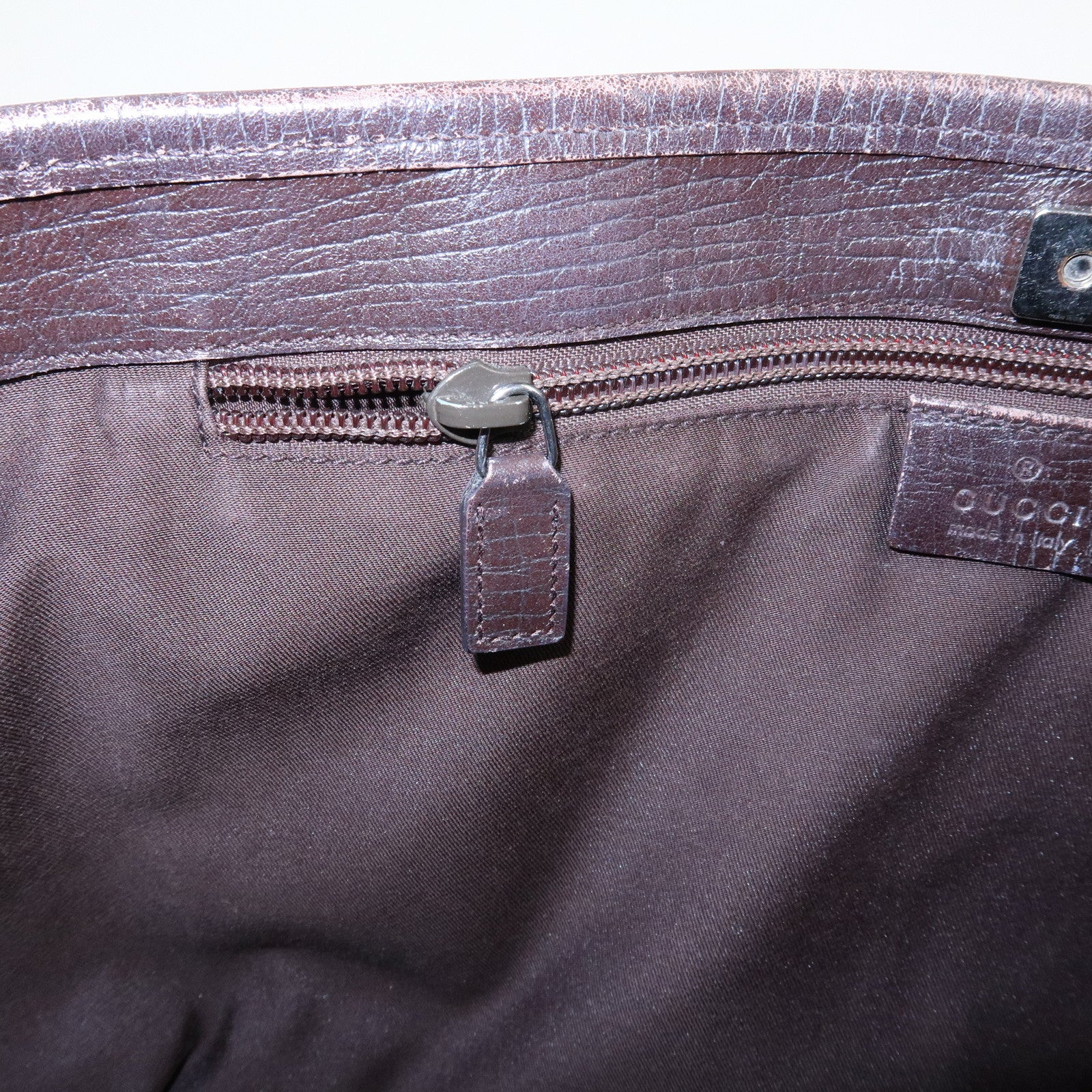 GUCCI GG Supreme Leather Tote Bag Shoulder Bag Beige Brown 114595