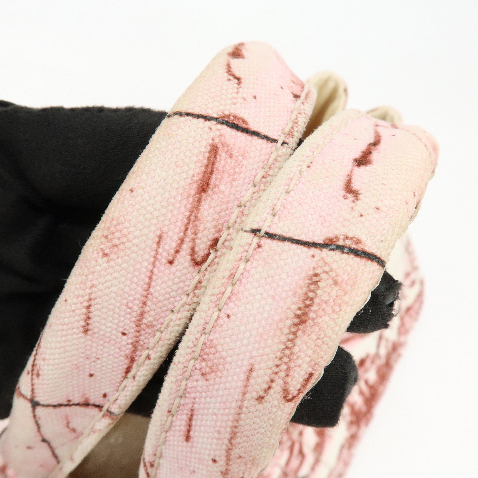 PRADA Canapa Large Triangle Logo Canvas Tote Bag Bordeaux B1872B