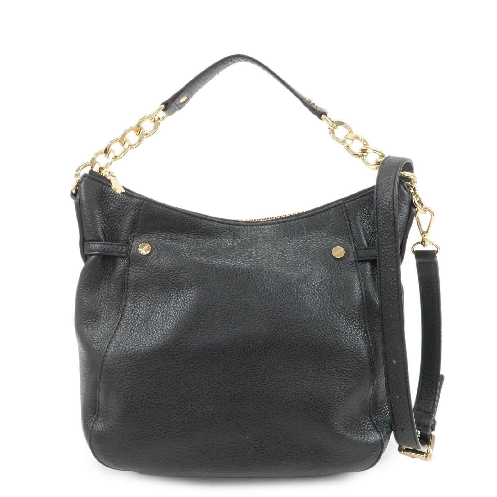 MICHAEL KORS Logo Leather 2Way Bag Hand Bag Shoulder Bag Black