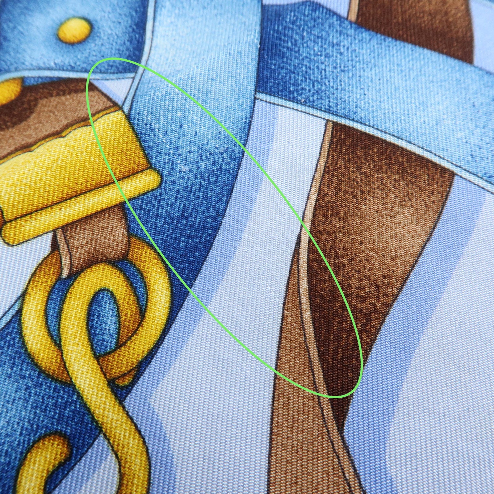 GUCCI Silk 100% Scarf 90x90 Strap Motif Light Blue Brown