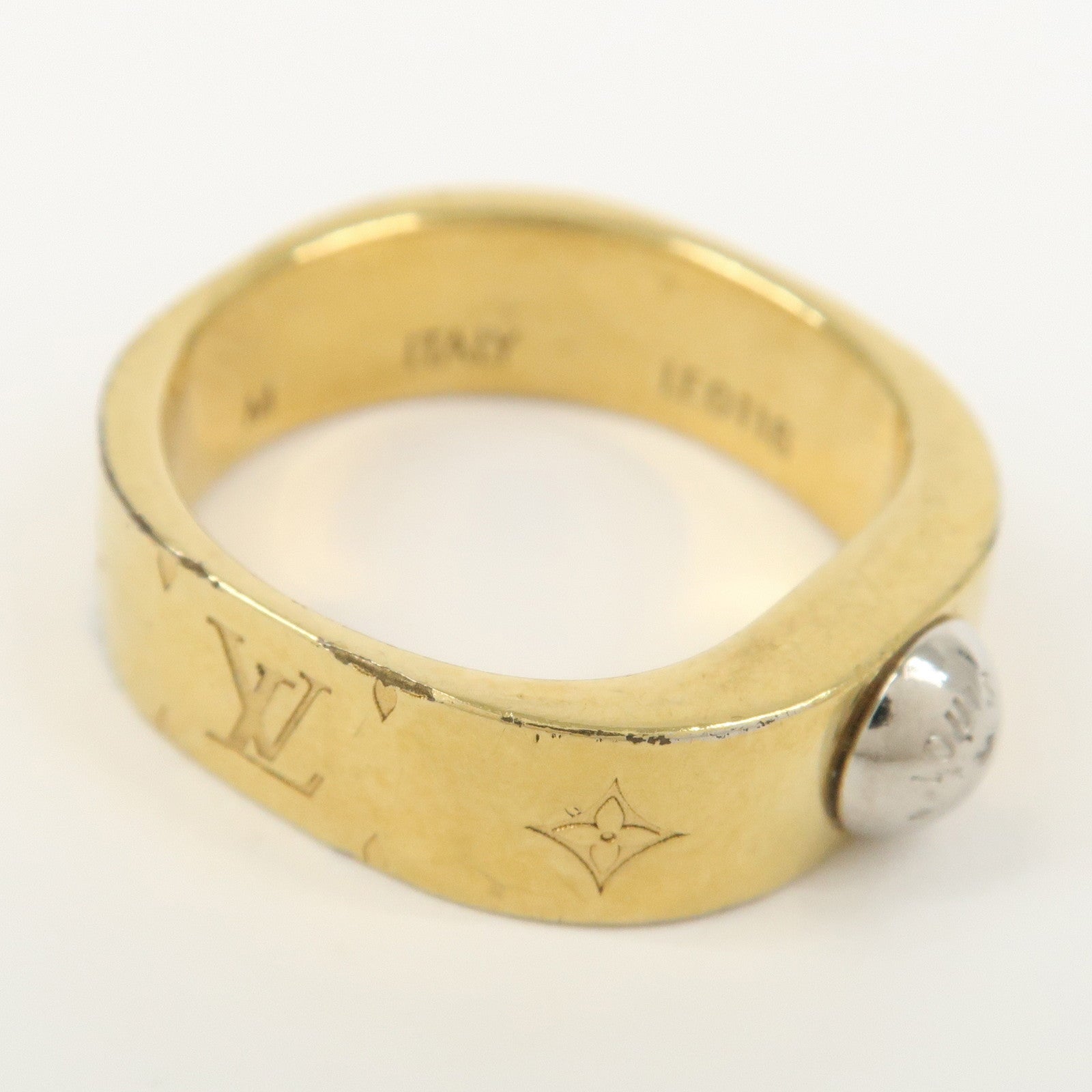 Louis Vuitton Nanogram Metal Ring Gold M M00211