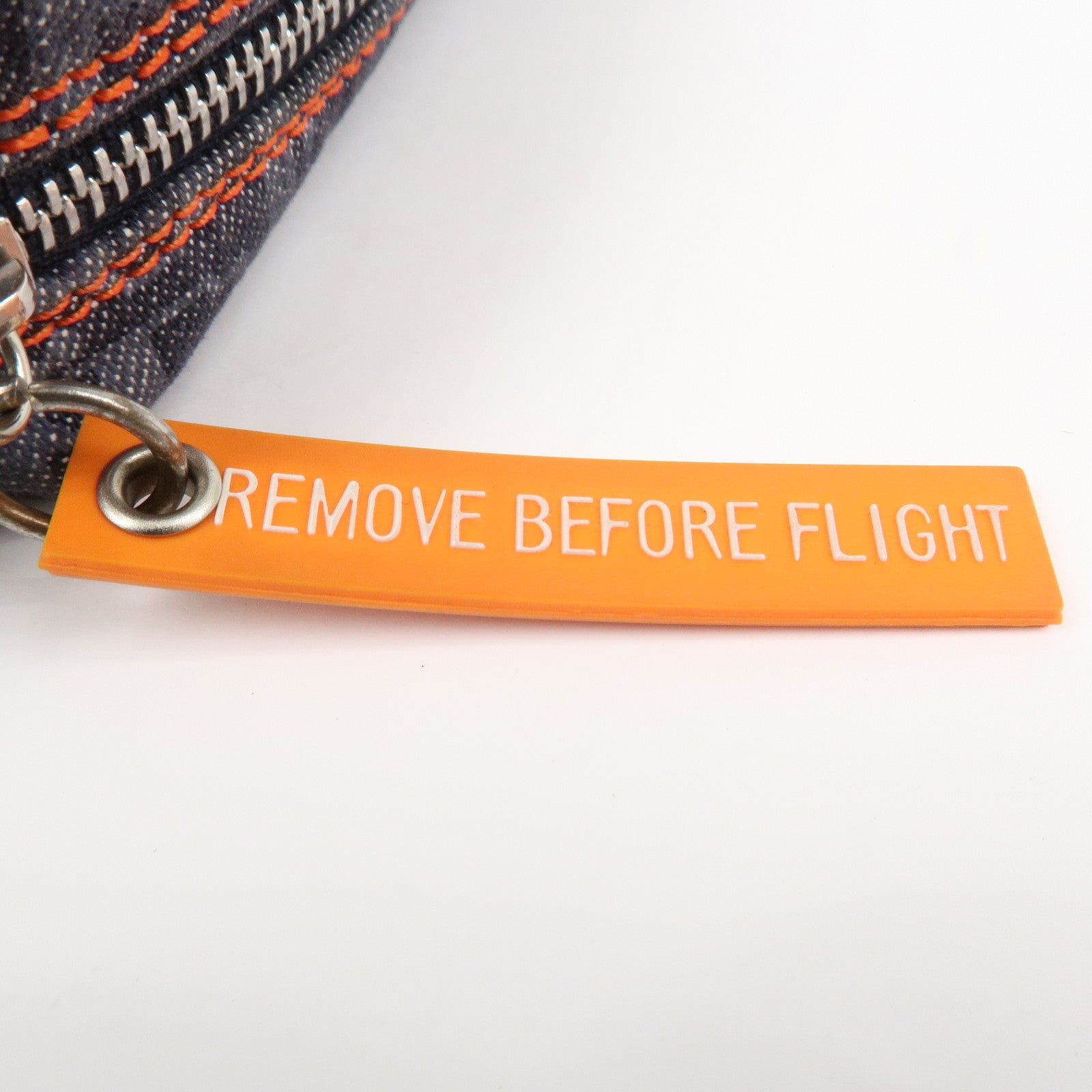 Christian Dior Denim Cosmetic Pouch Indigo Blue Orange