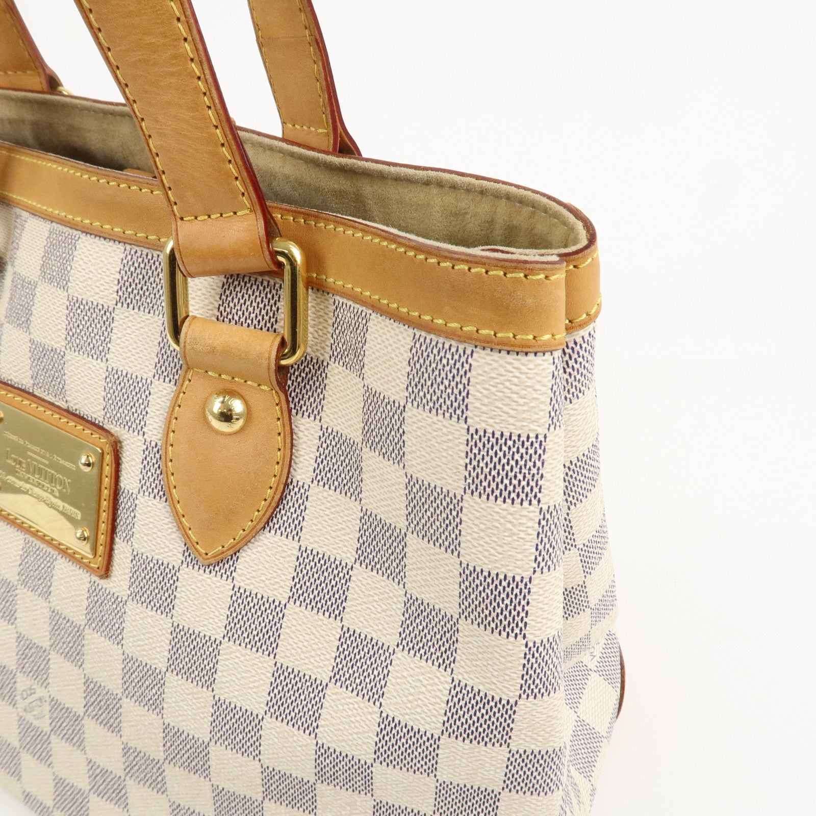 Louis Vuitton Damier Azur Hampstead PM Hand Bag Ivory N51207