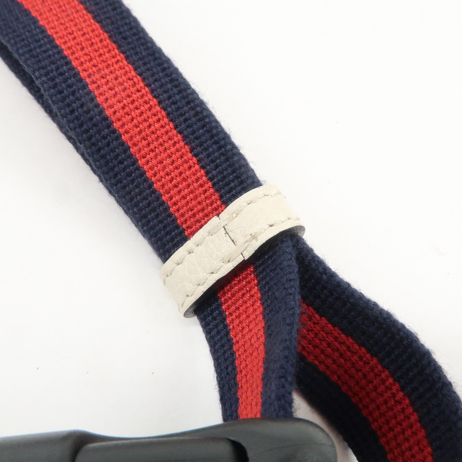 GUCCI Sherry Leather Canvas Waist Bag Crossbody Bag Ivory 527792