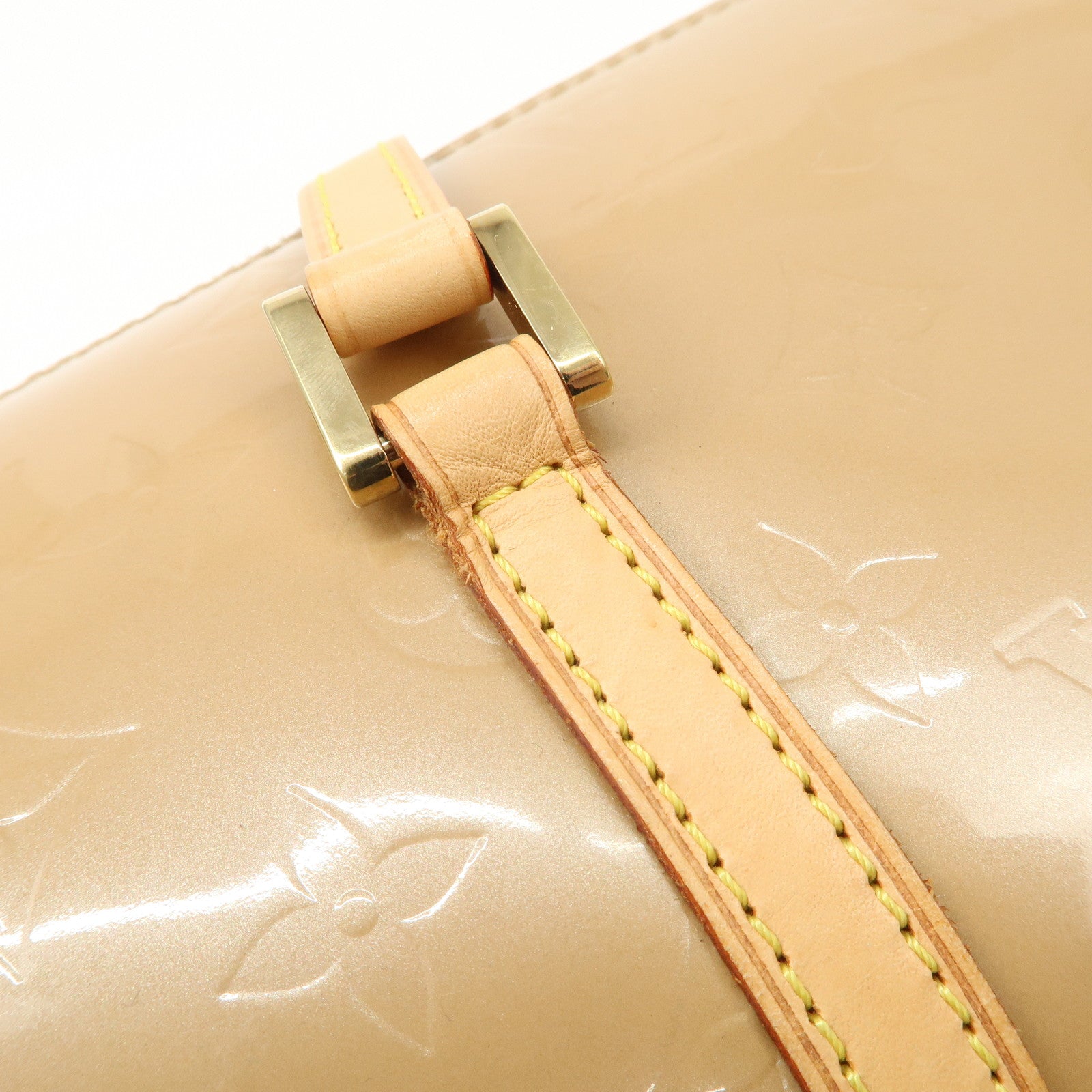 Louis Vuitton Monogram Vernis Bedford Hand Bag Beige M91329 Used