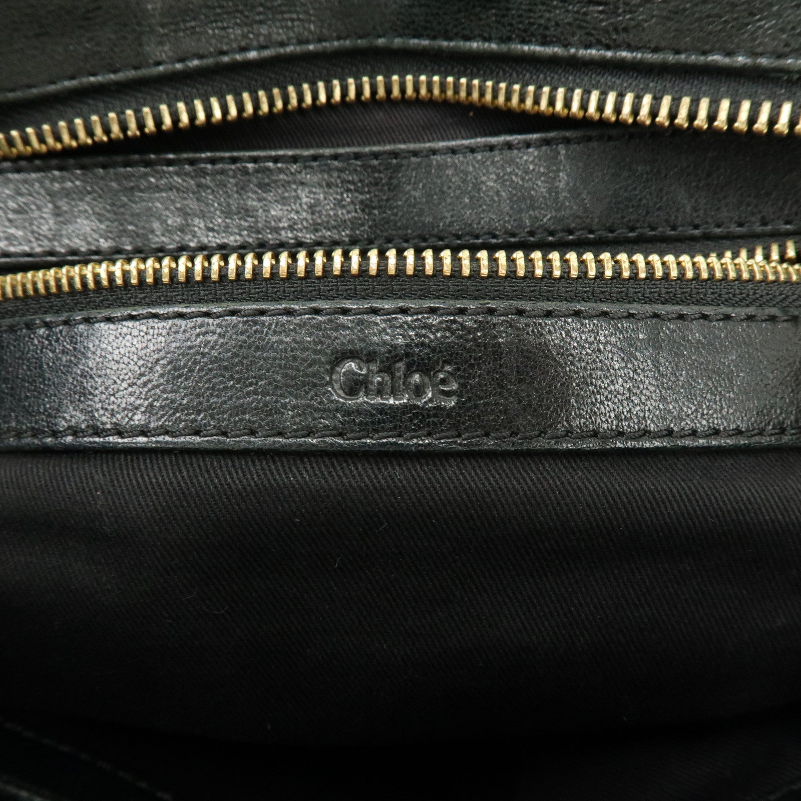 Chloe Ethel Leather 2Way Shoulder Bag Hand Bag Crossbody Bag Black