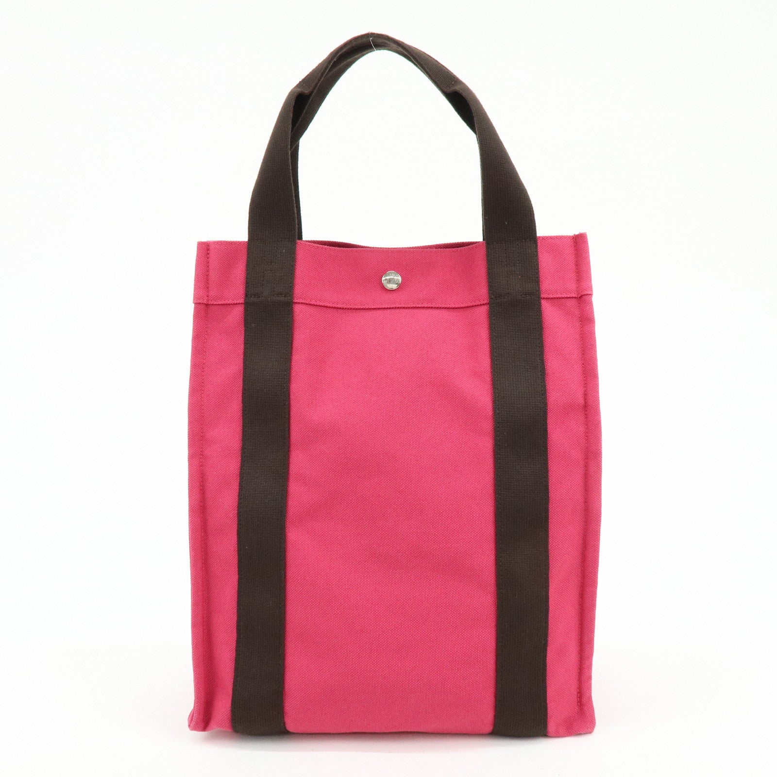 HERMES Sac de Plage Nomade PM Canvas Tote Bag Pink Brown