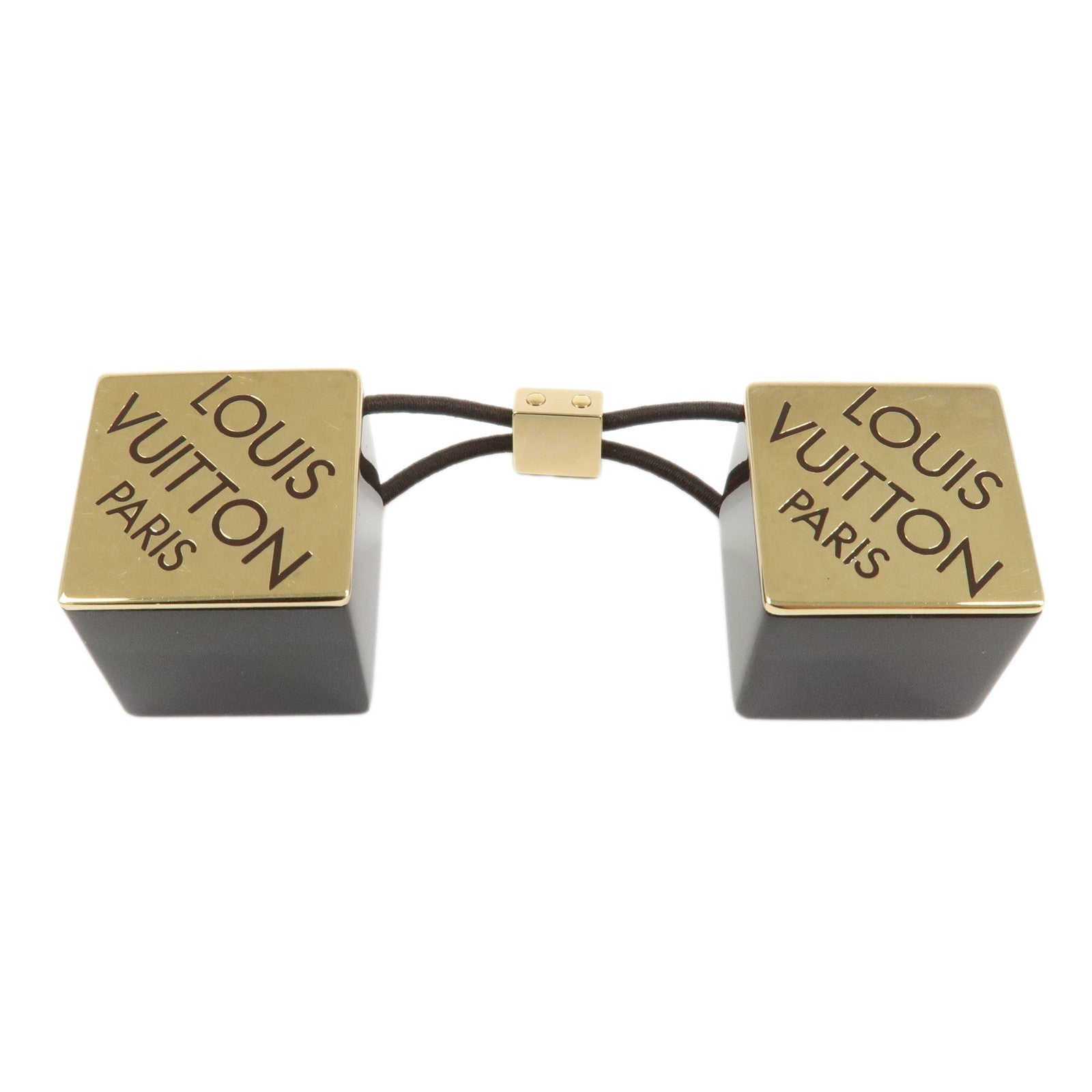 Louis Vuitton Hair Cube Plastic Hair Accessory Dark Brown